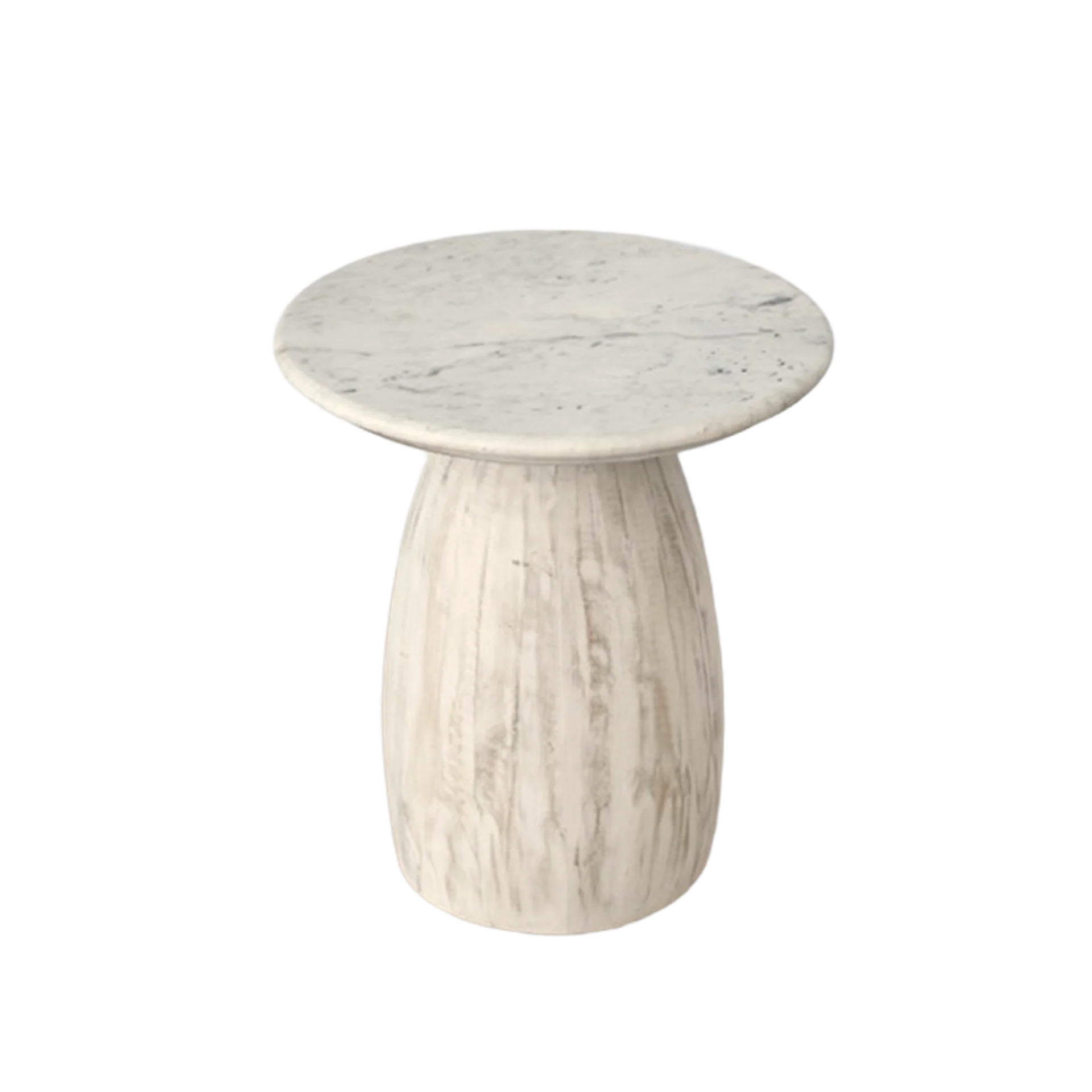 Alora Marble Wood Side Table - Image 6