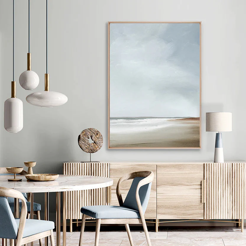 Aurea Shoreline II Canvas - Woodland Natural Frame