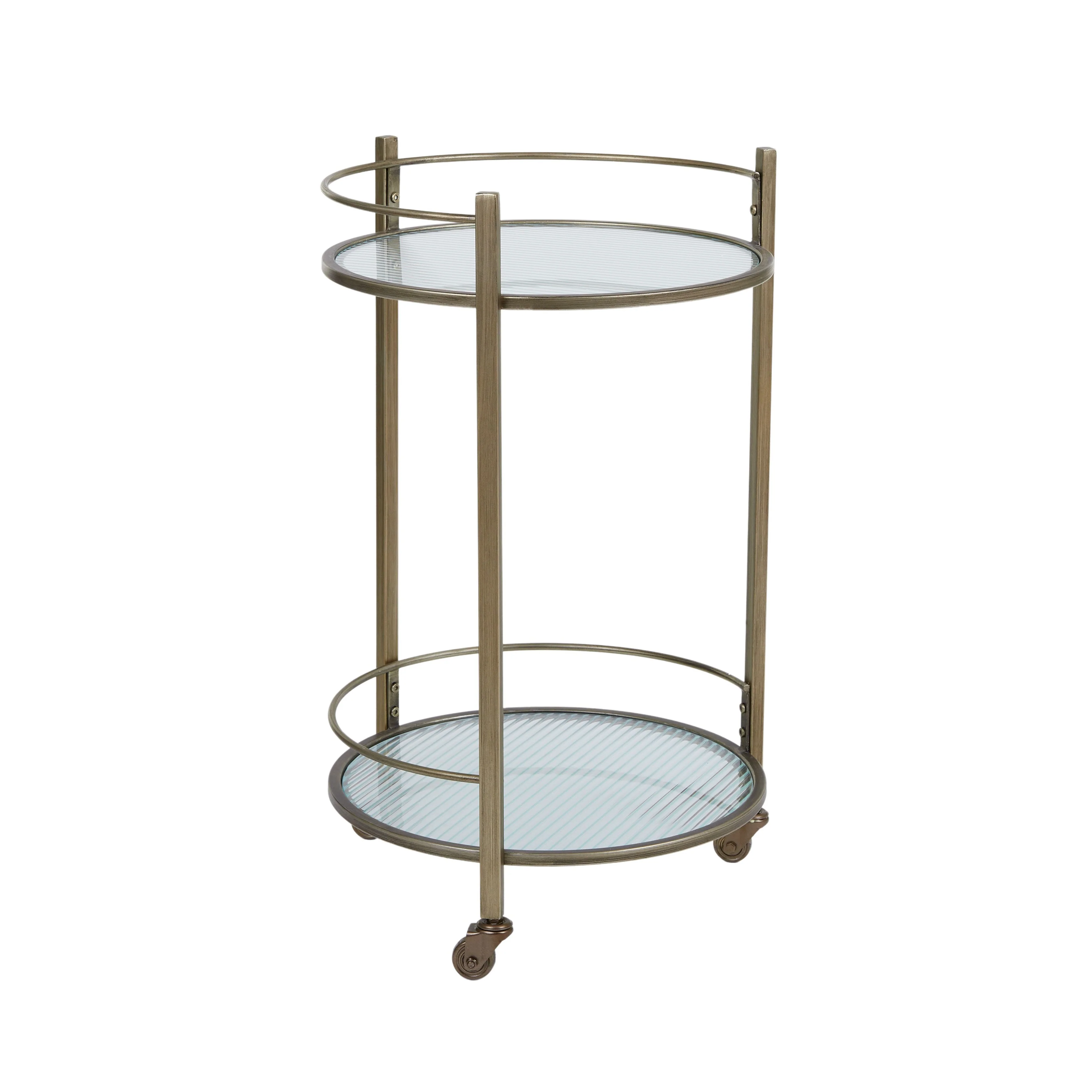 Bowery Metal Glass Bar Cart - Gold