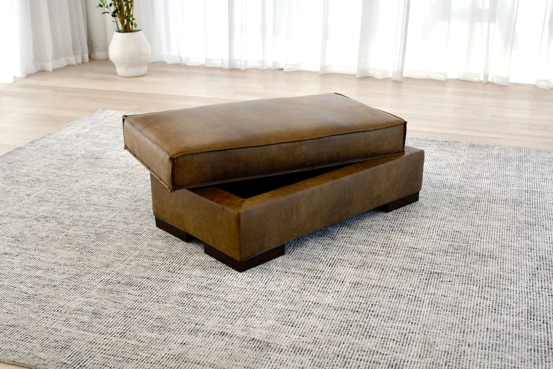 Brielle Ottoman - Tan - Image 3