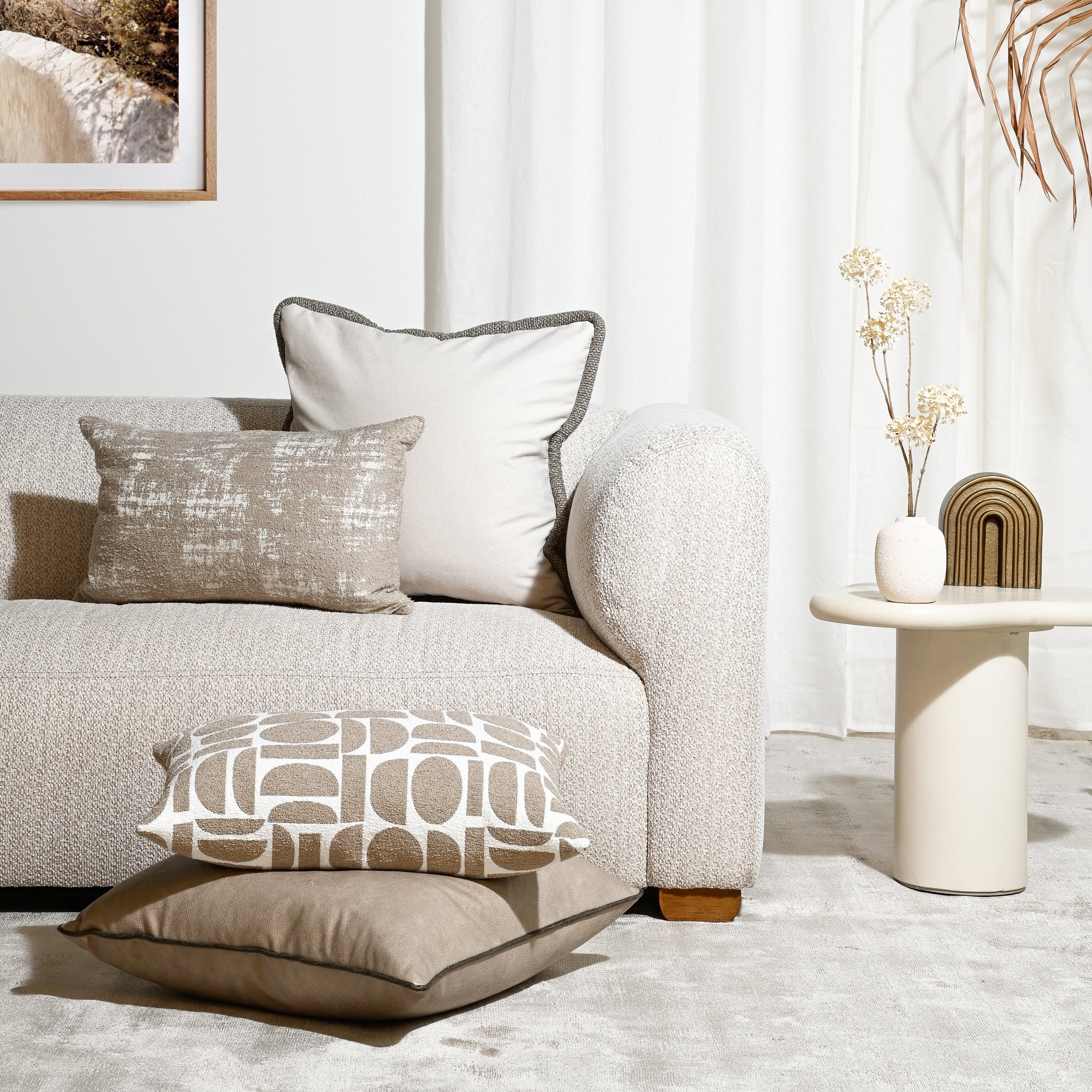 Cappuccino Mohair Cushion
