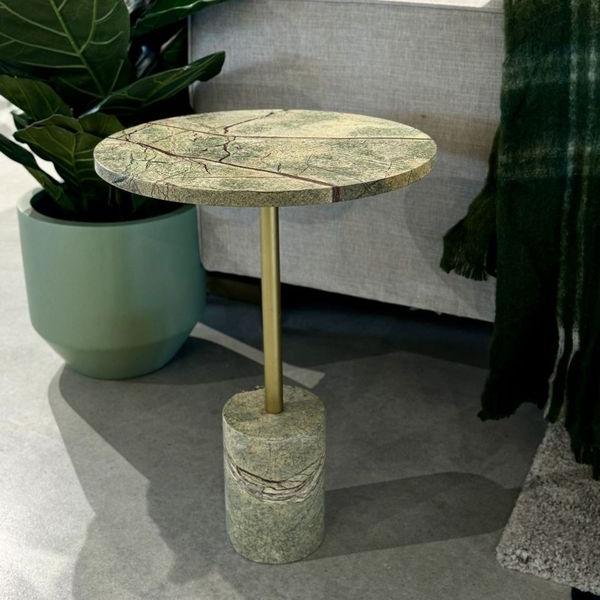 Chiara Marble Side Table - Green - Image 2