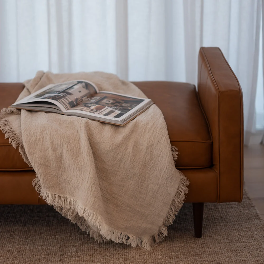 Chiswick Leather Ottoman - Image 3