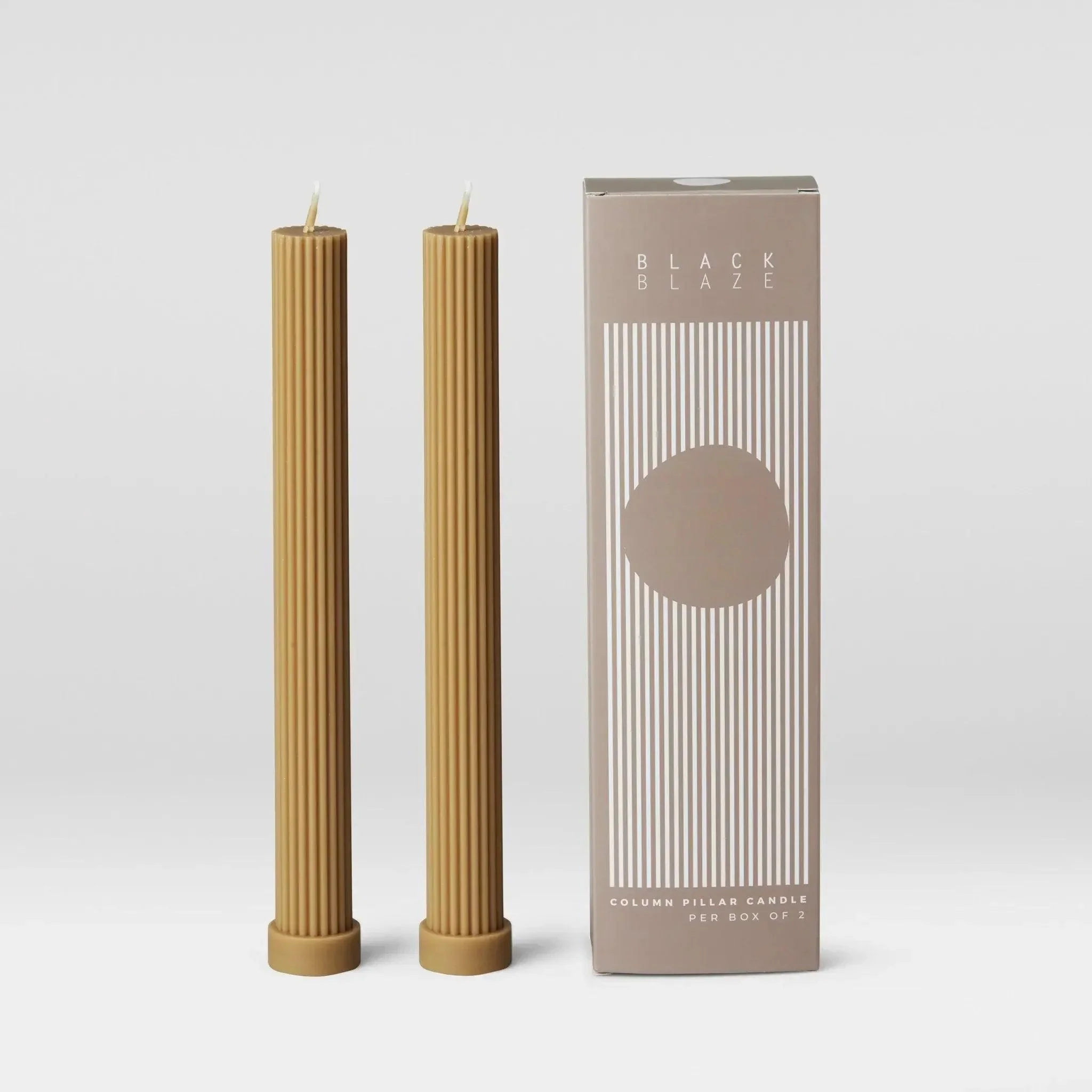 Column Pillar Candle Duo - Honey - Image 4