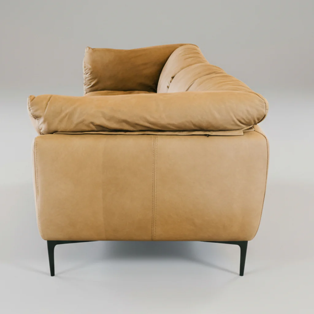 Conan 3 Seater Leather Sofa - Image 6