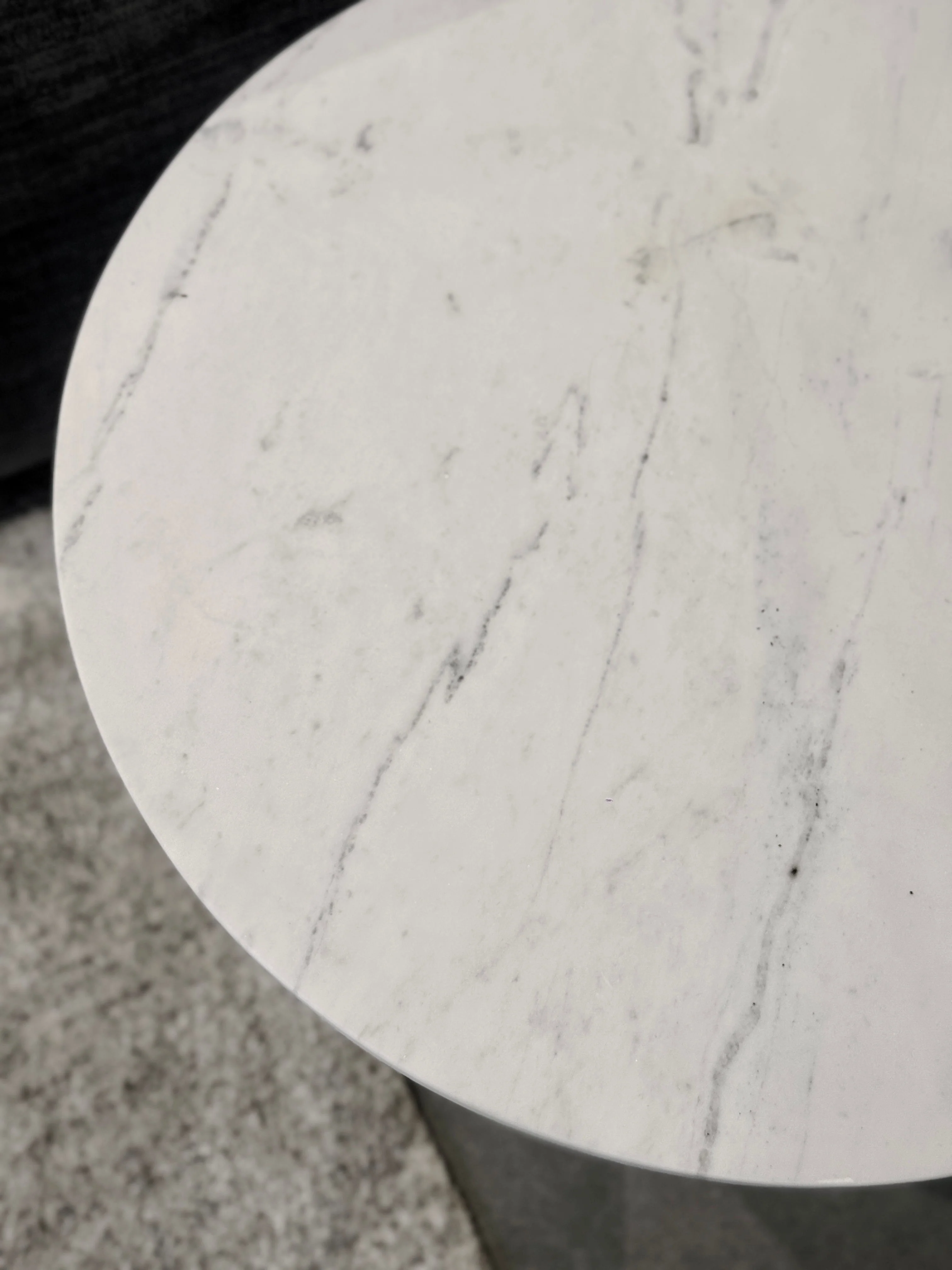 Cone Side Table - Marble top with Brass Base - Image 4