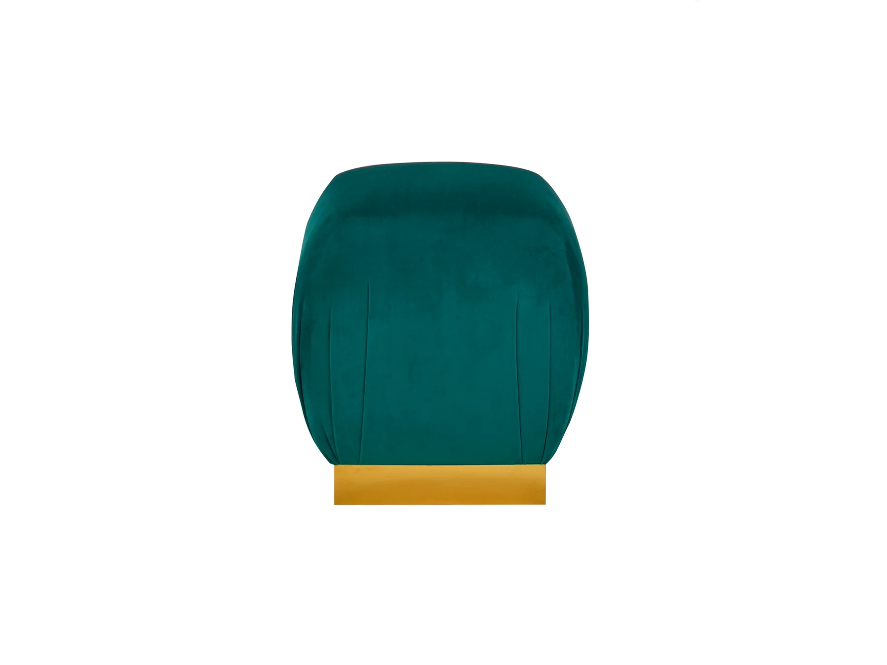 Imogen Round Ottoman - Velvet Green - Image 2