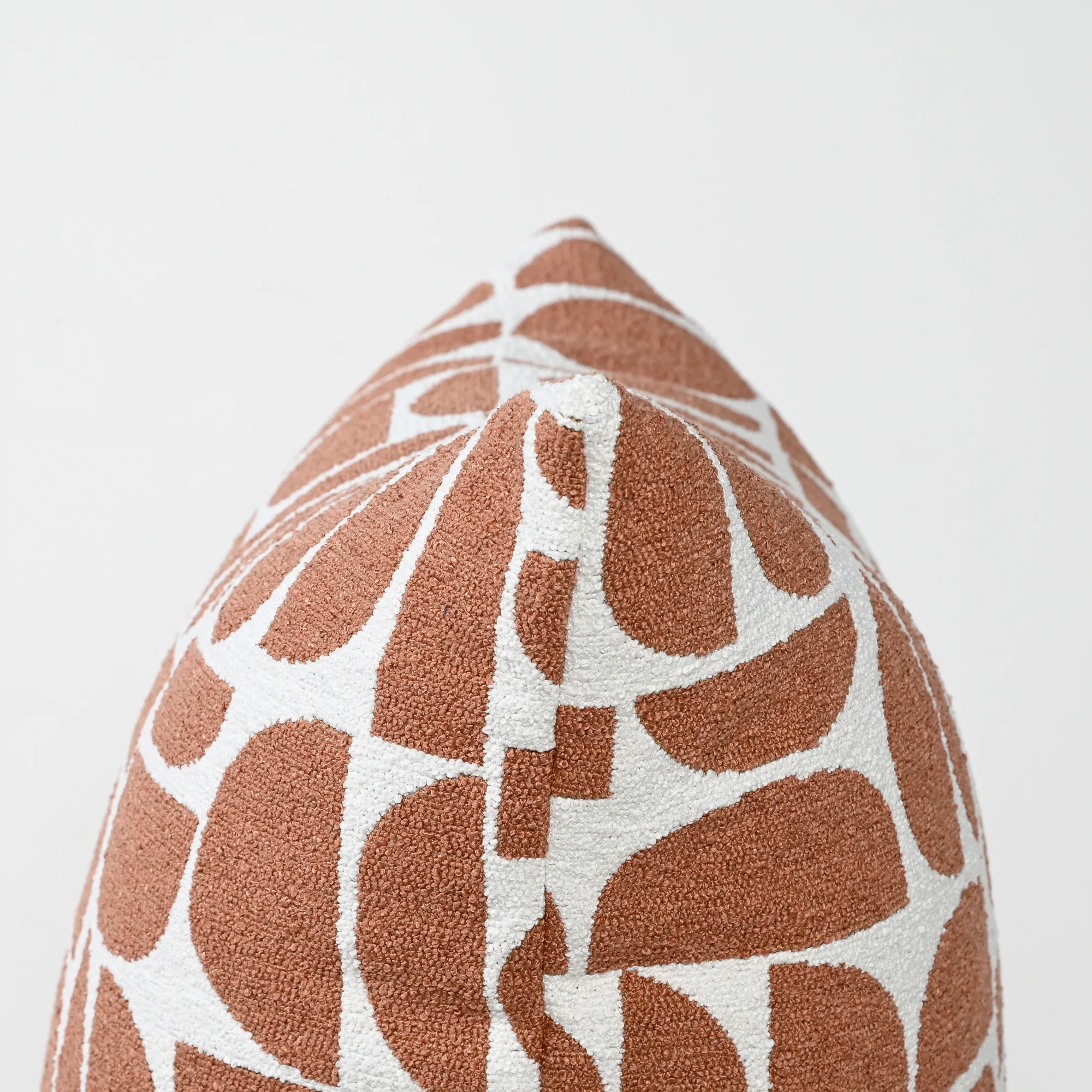 Coral Pop Fabric Lumbar Cushion - Image 3