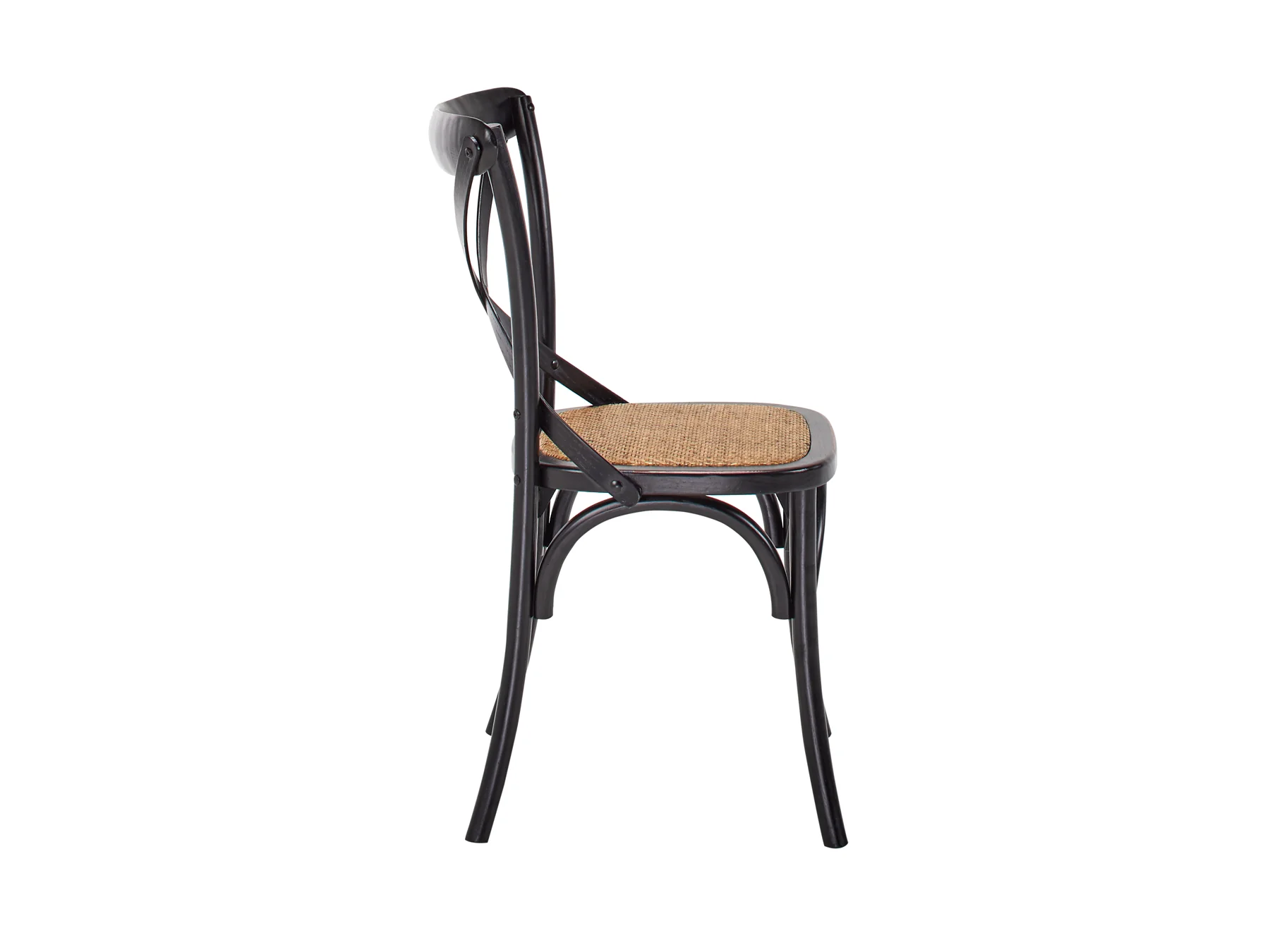 Cross Back Chair (Black) - Image 3