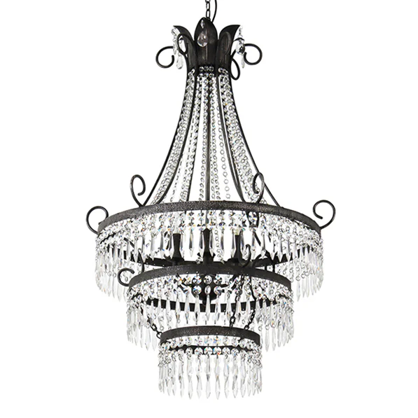 Diana 6 Light Cut Glass Chandelier - Image 3