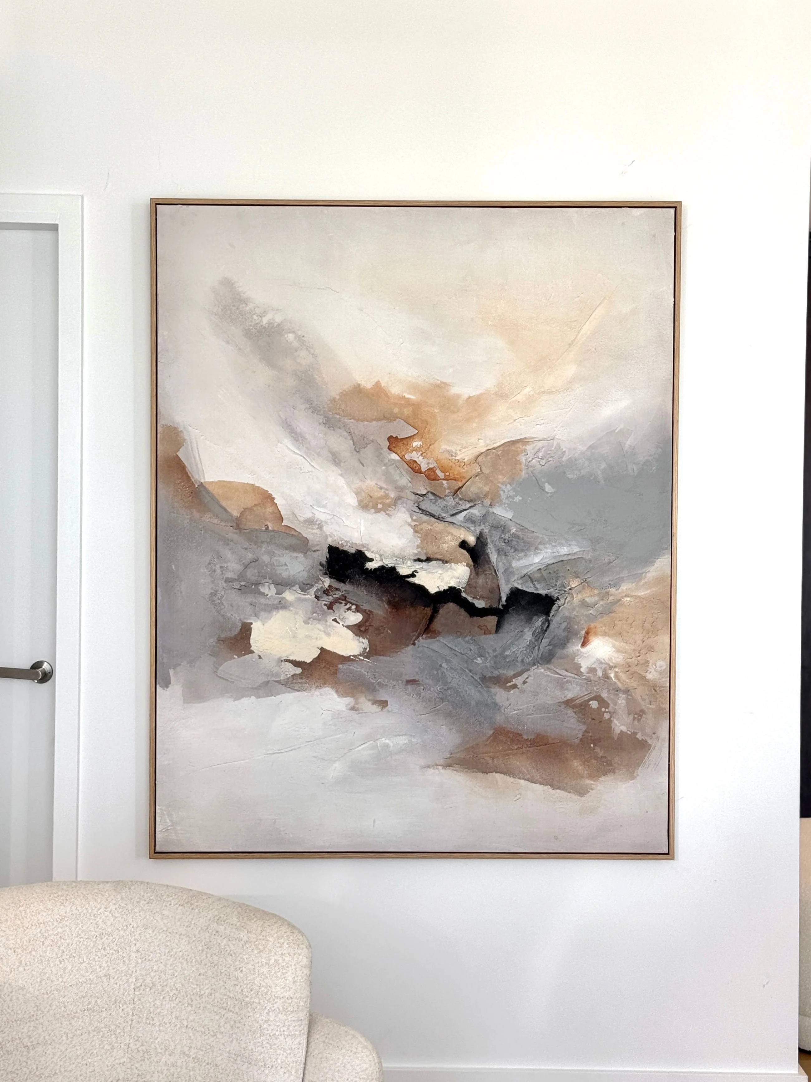 Drift Hand Painted Wall Art - Brown - Image 2