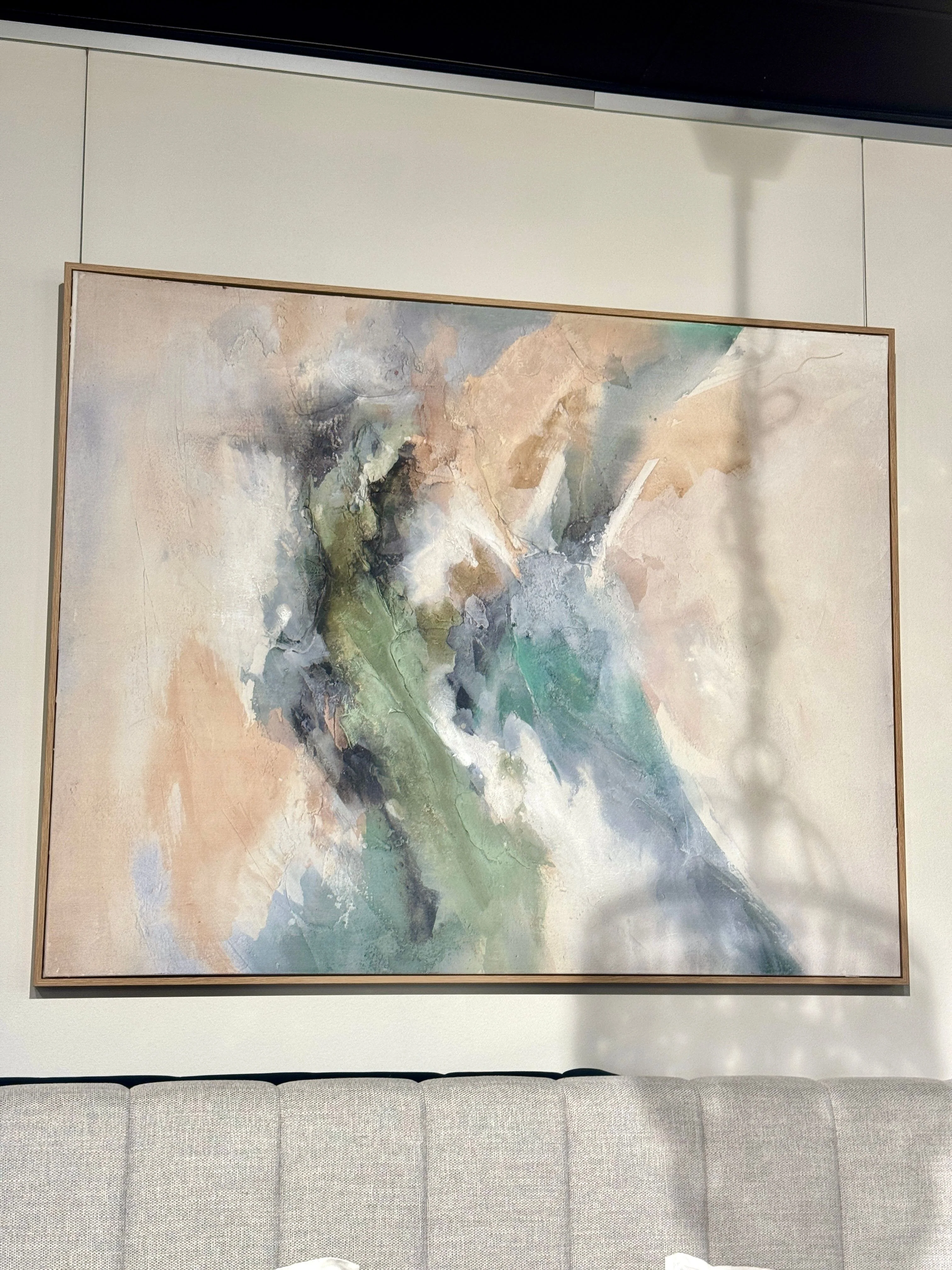 Drift Hand Painted Wall Art - Green - Image 3