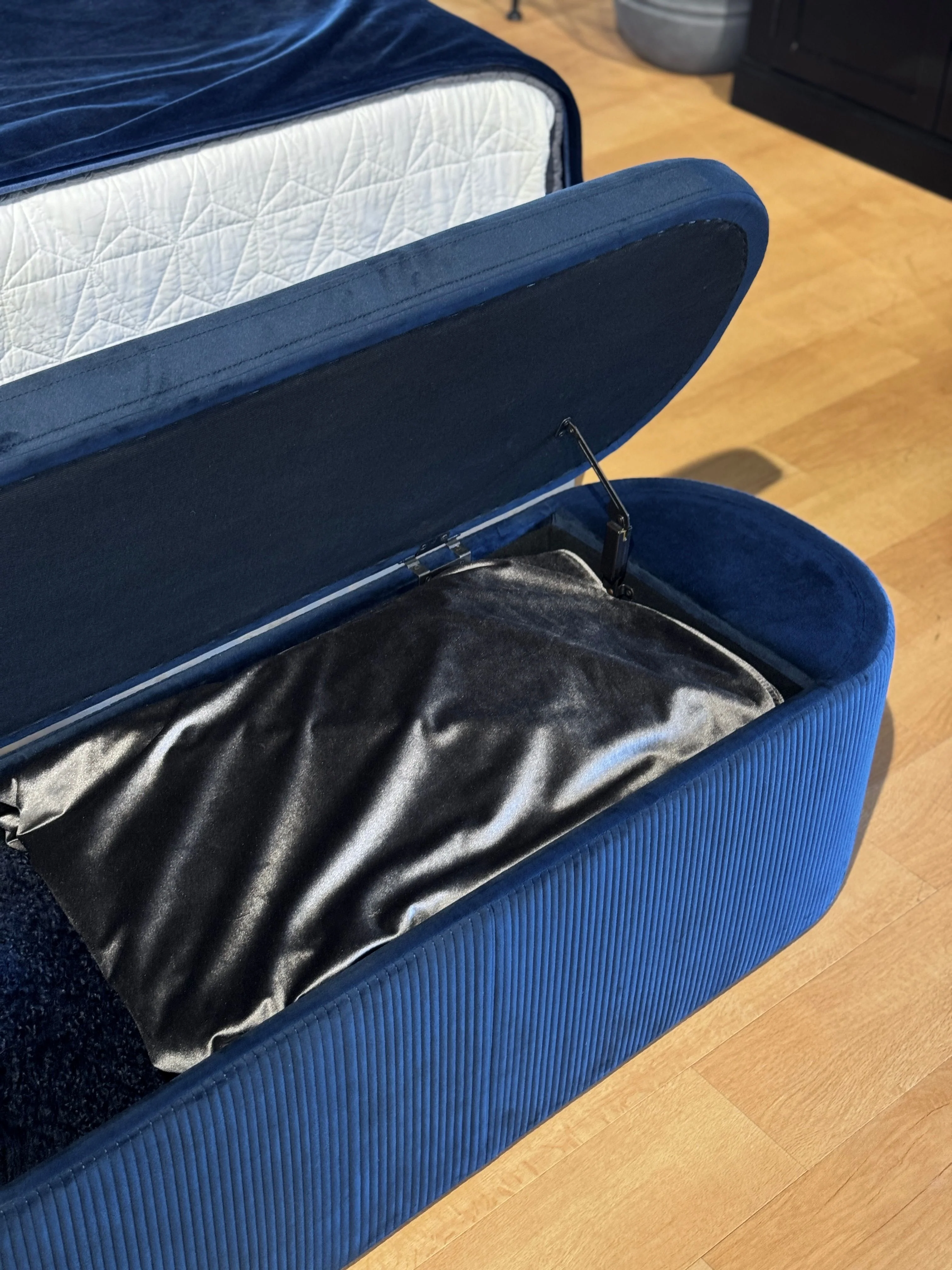 Edie Storage Bench - Blue - Image 4