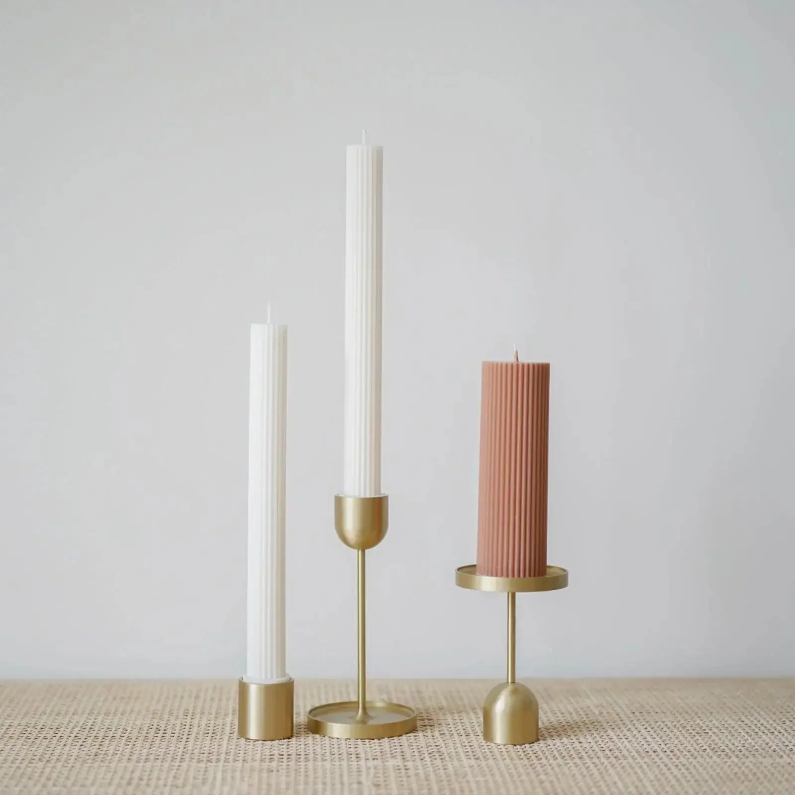 Fountain Brass Candle Holder - Large - Image 3