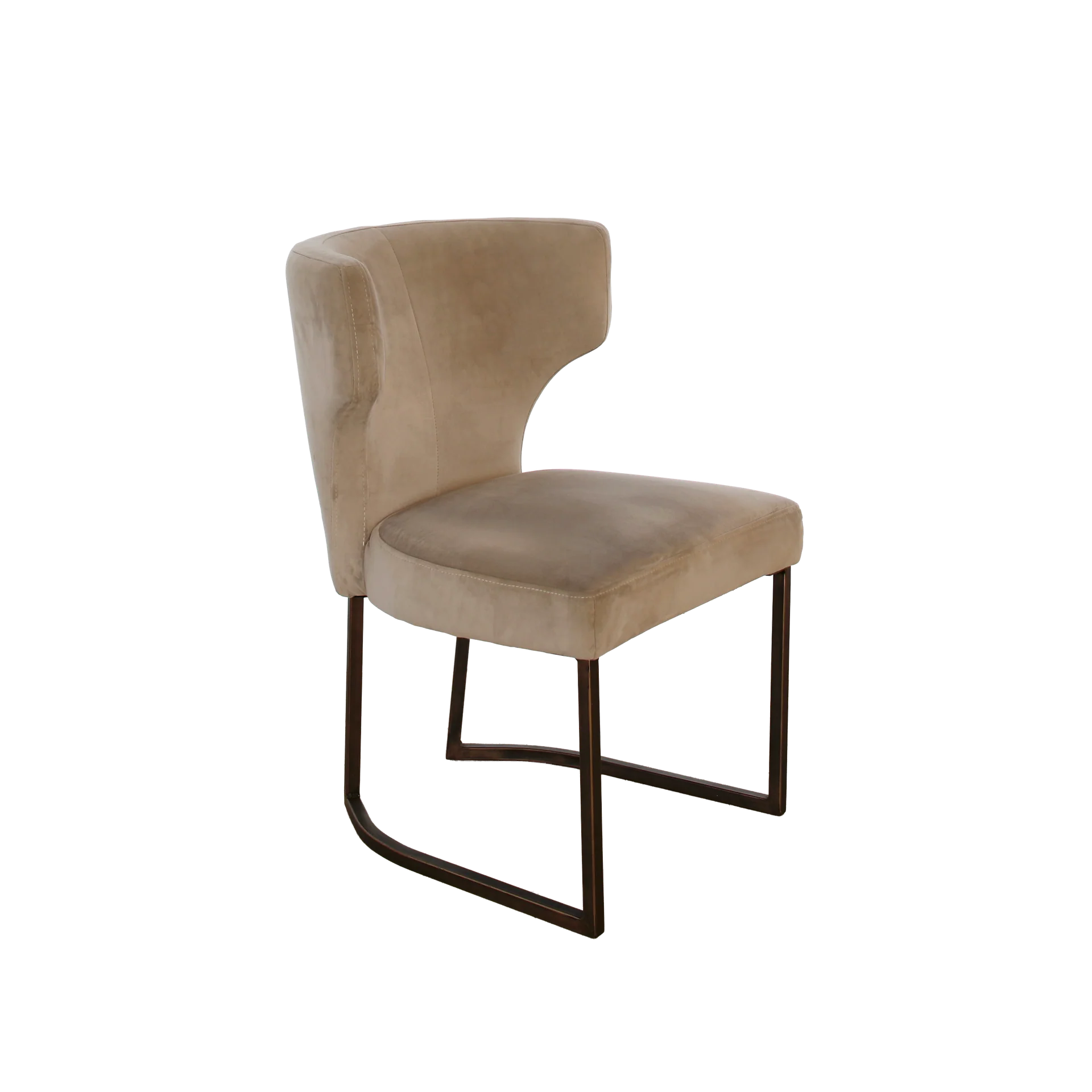Gigi Velvet Dining Chair - Champagne - Image 6