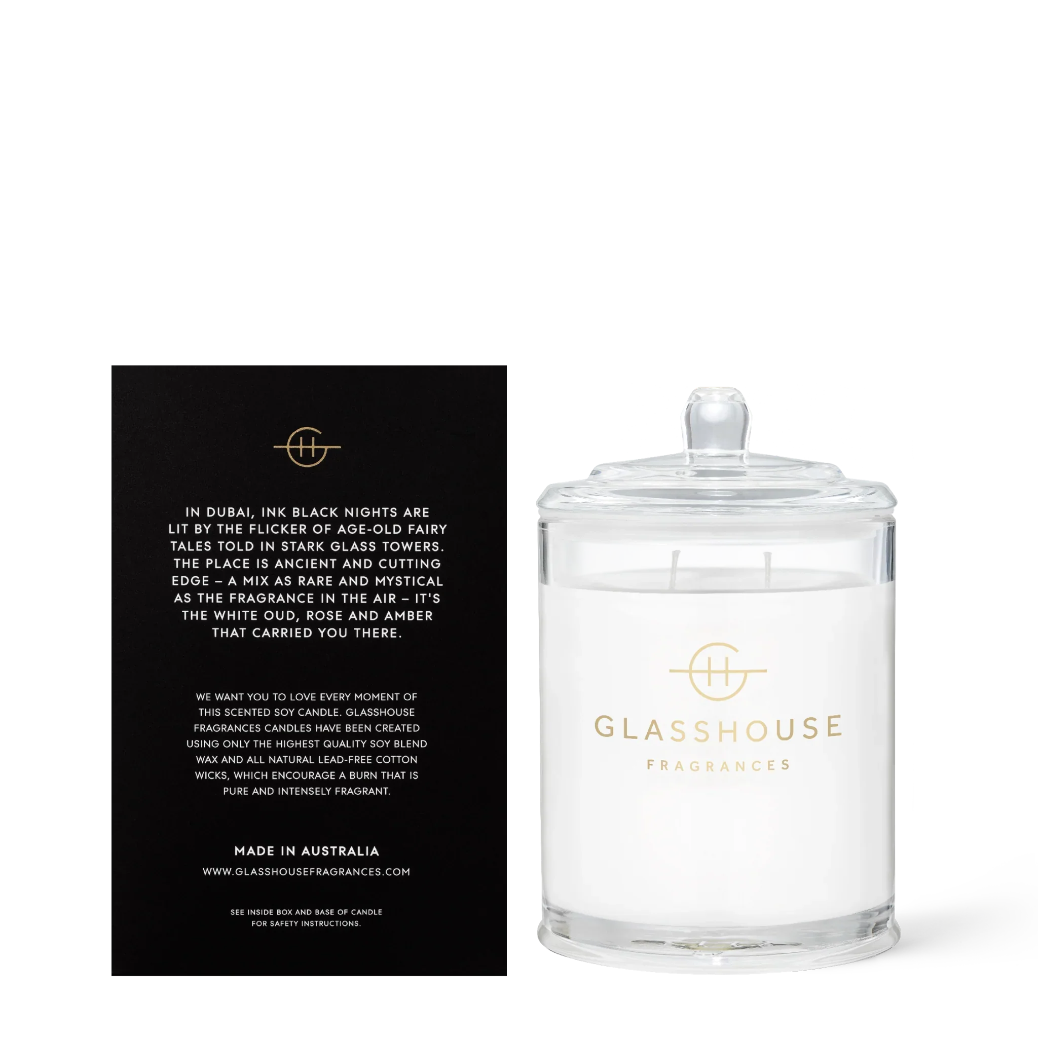 Glasshouse Arabian Nights 380g Candle - White Oud - Image 2