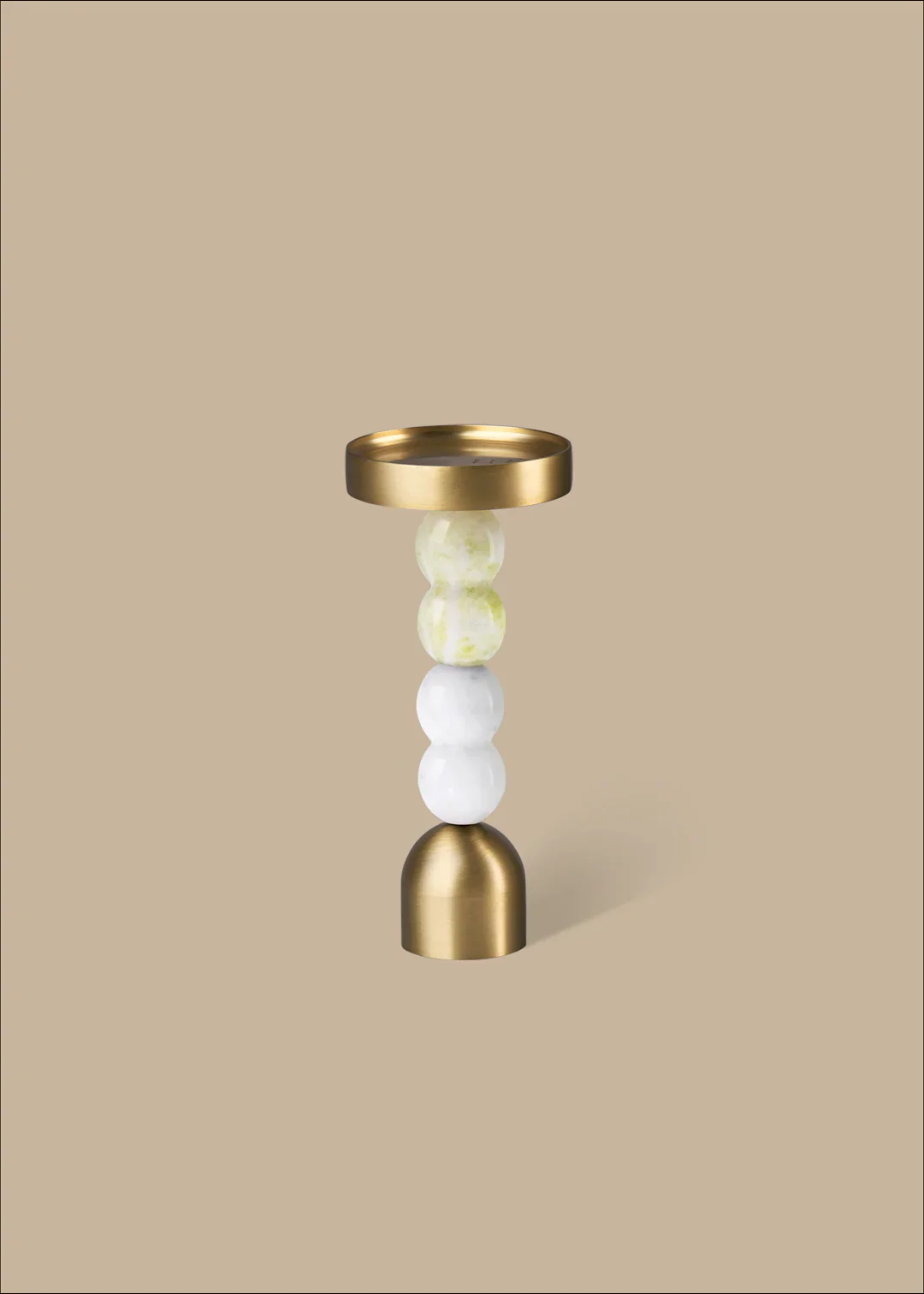 Gourd-Geous Candle Holder - L White & Yellow Speckle - Image 2