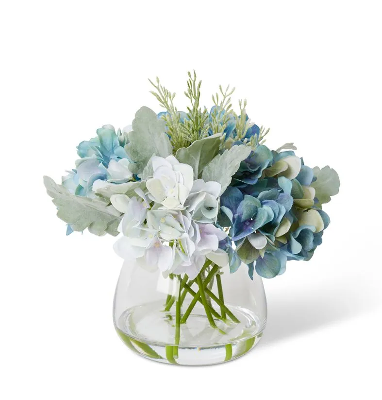 Hydrangea Dusty Miller Mix - Soft Blue