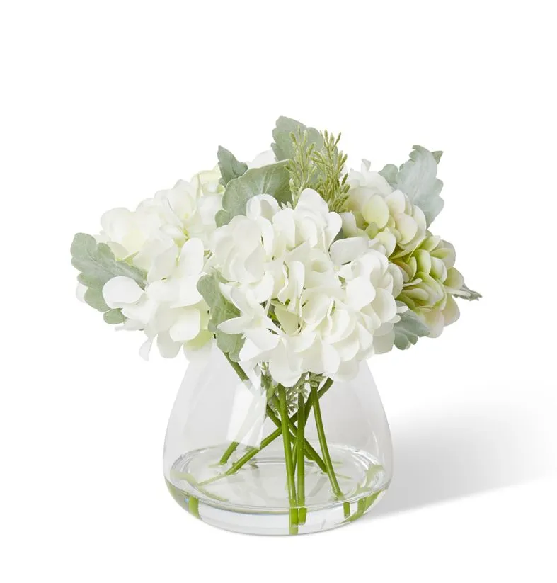 Hydrangea Dusty Miller Mix - White
