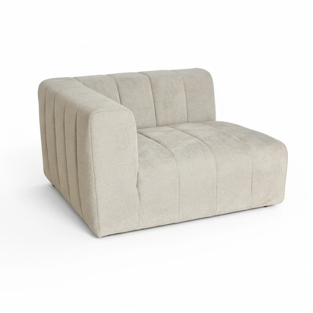Laurent 1.5 Seater with LHS Arm - Cuddle Cobblestone - Image 3