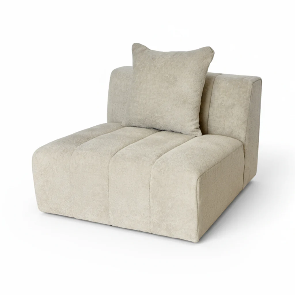 Laurent Single Seat No Arm - Cuddle Cobblestone - Image 3