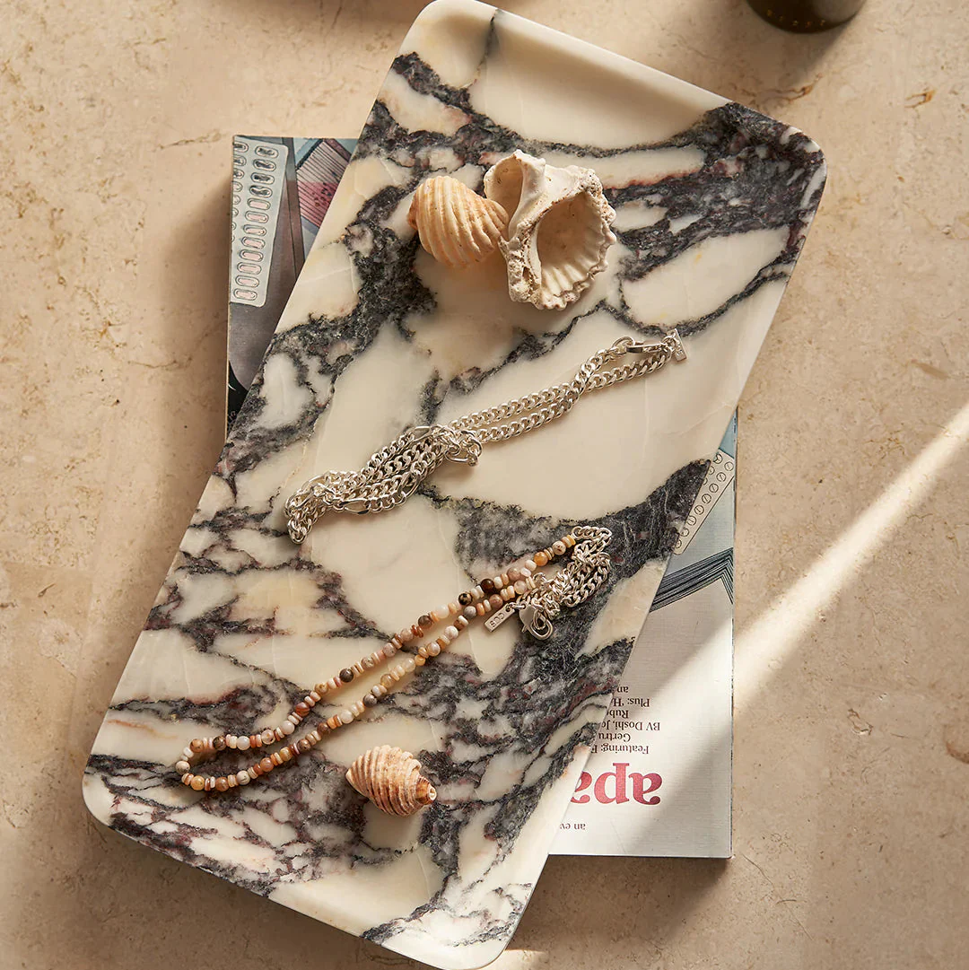Linea Rectangle Marble Tray - Image 3