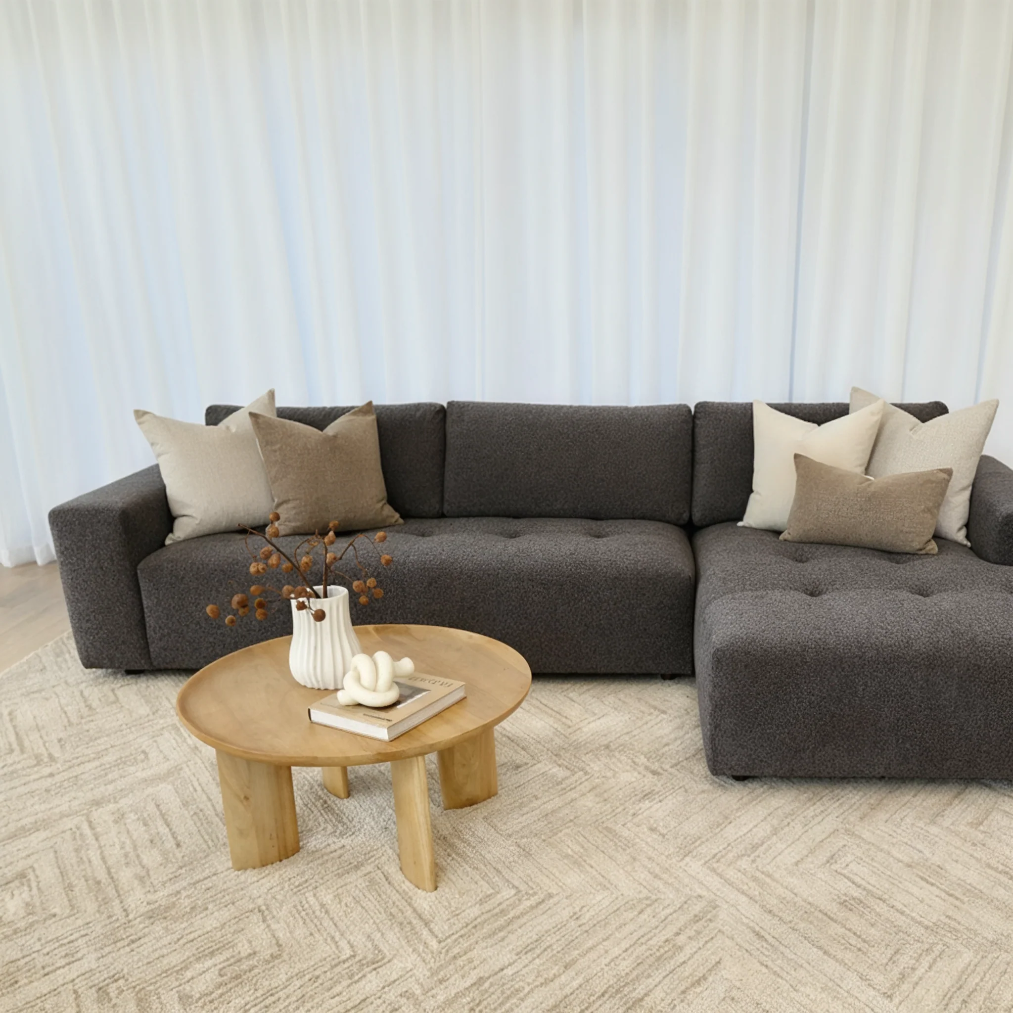 Lyla 3 Seater with Chaise - Cloud Caviar - Image 3