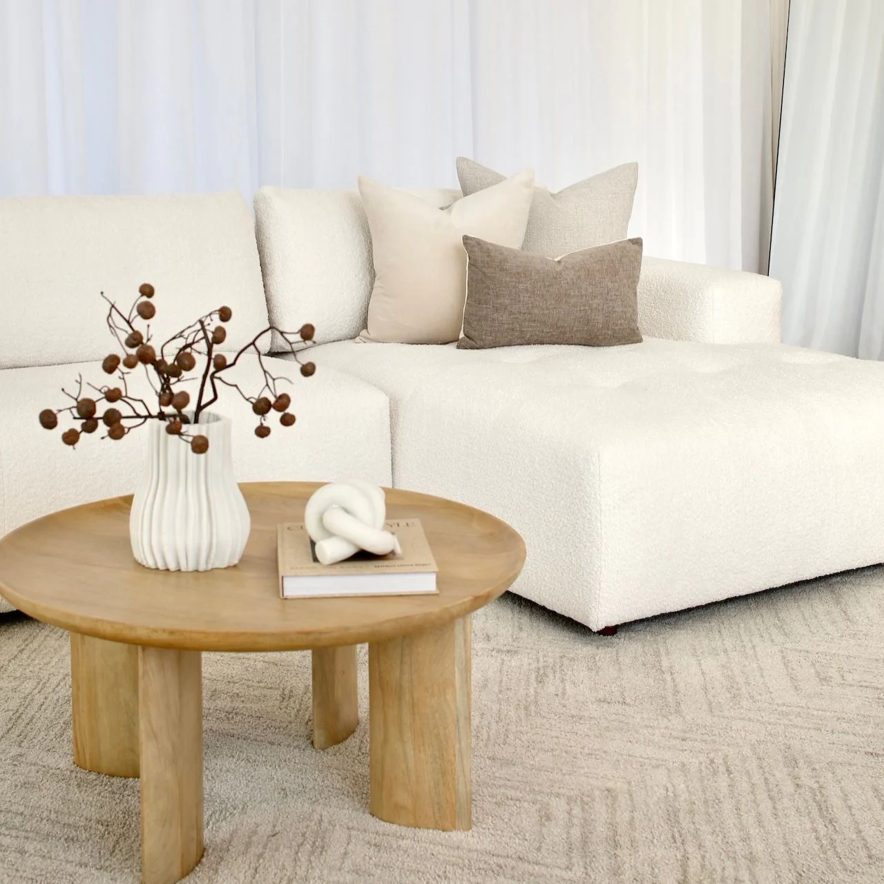 Lyla 3 Seater with Chaise - Cloud Optical - Image 7