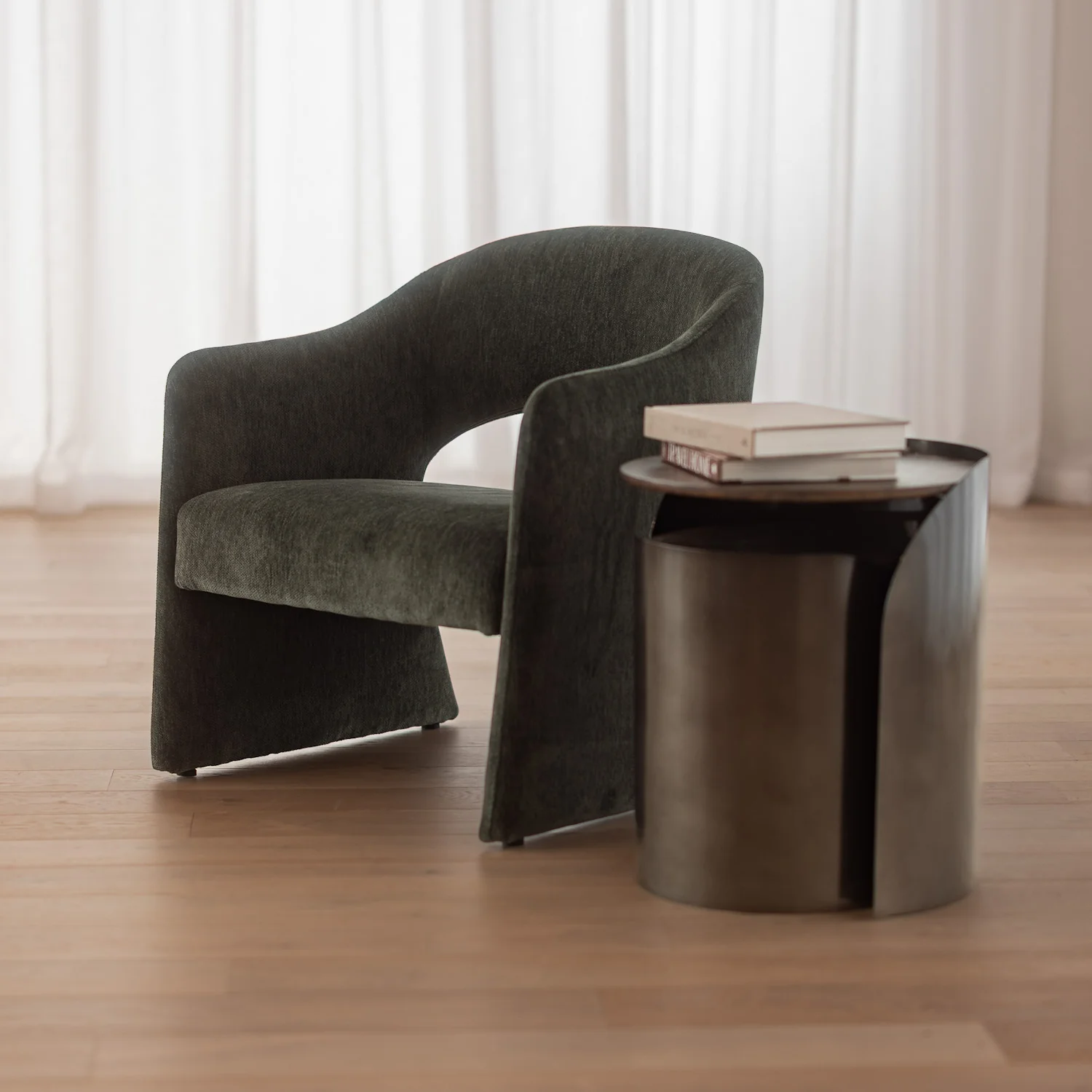 Marion Armchair - Moss - Image 2