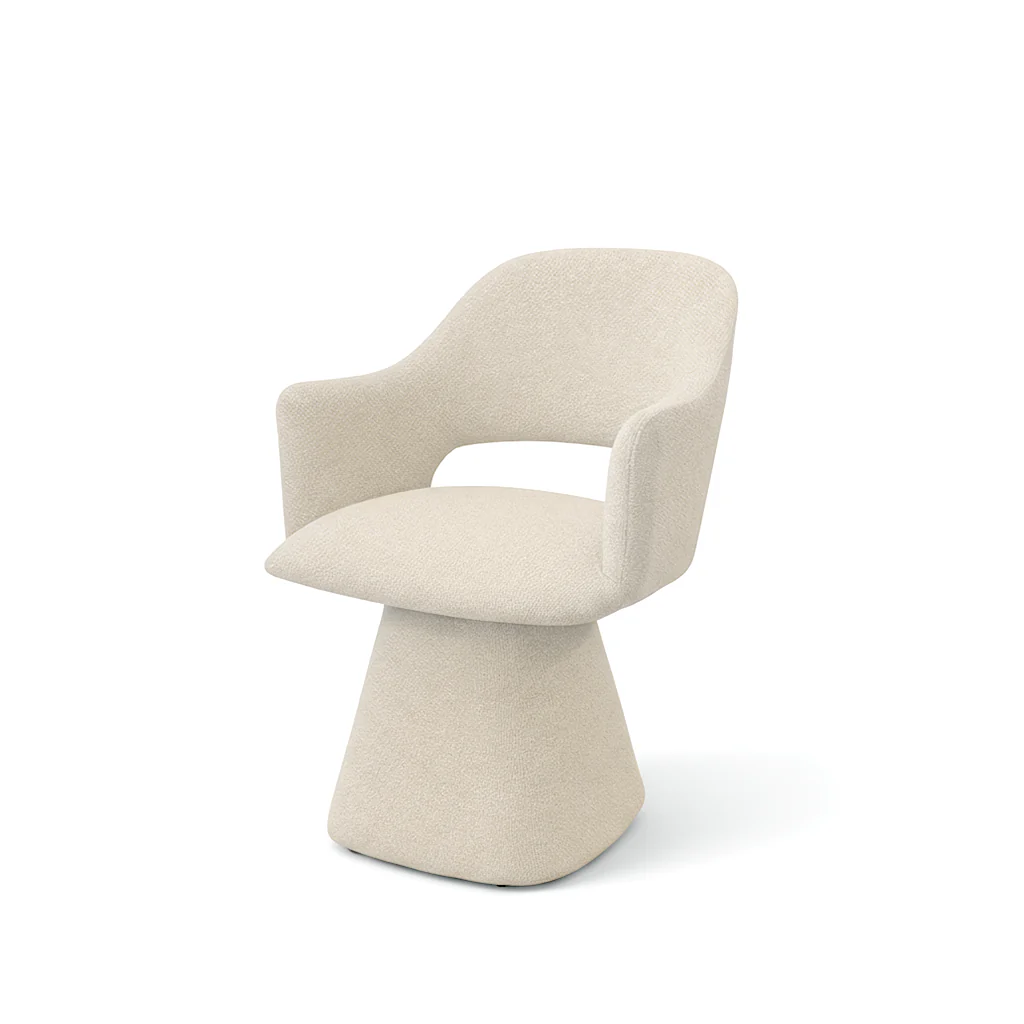 Michel Swivel Dining Chair - Sand - Image 7