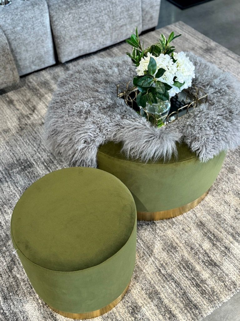 Milan Large Ottoman - Olive - Image 3