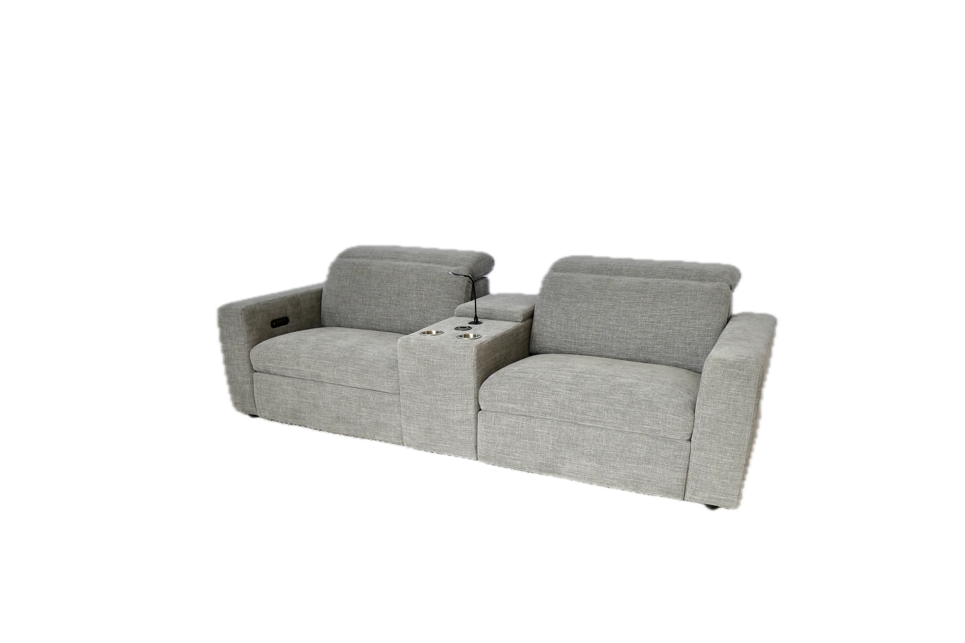 Newport 3 Piece Loveseat with Power Recliners - Top Storm - Image 5