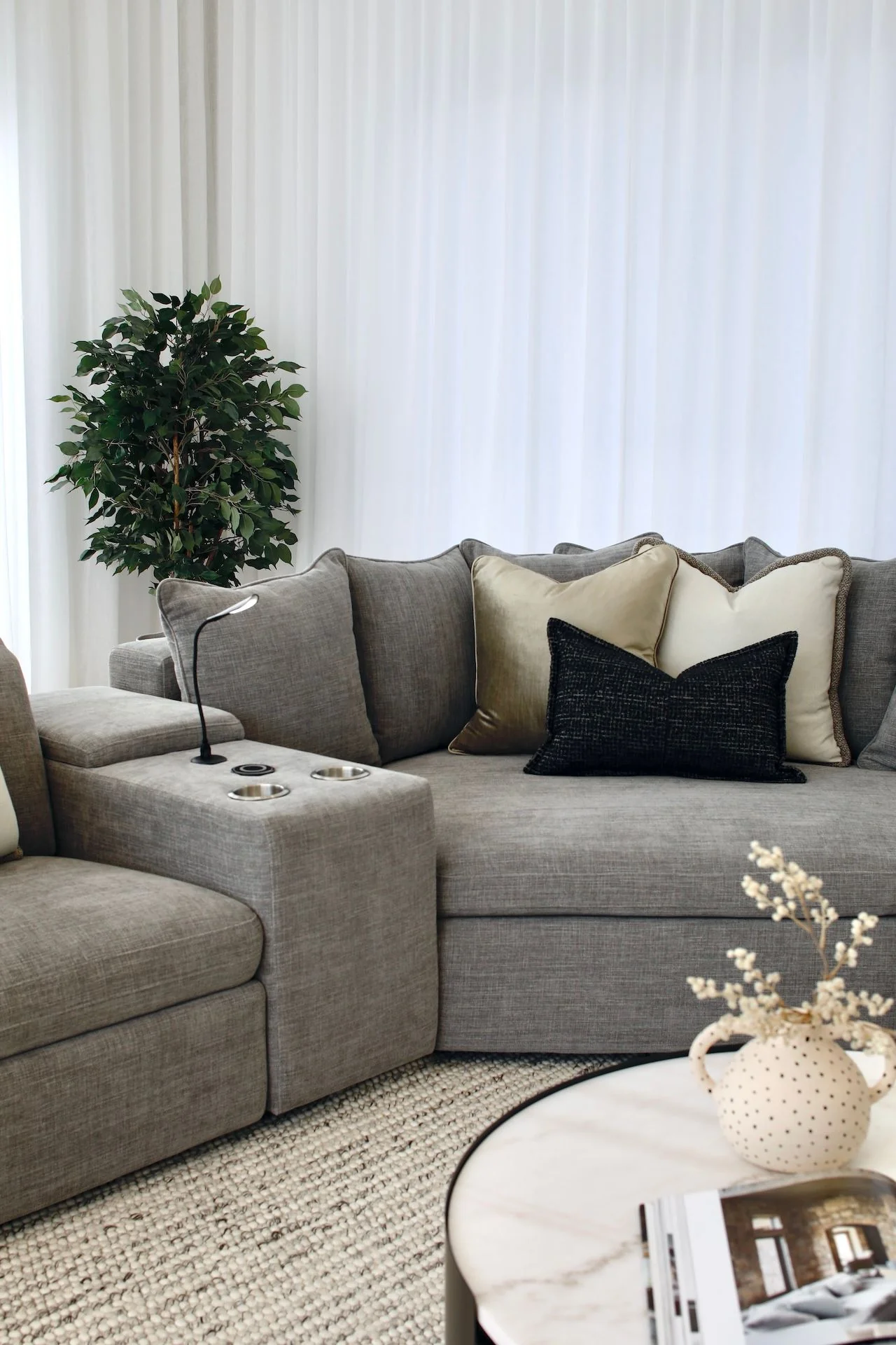 Newport 5 Piece Power Recliner Suite - Top Storm - Image 7