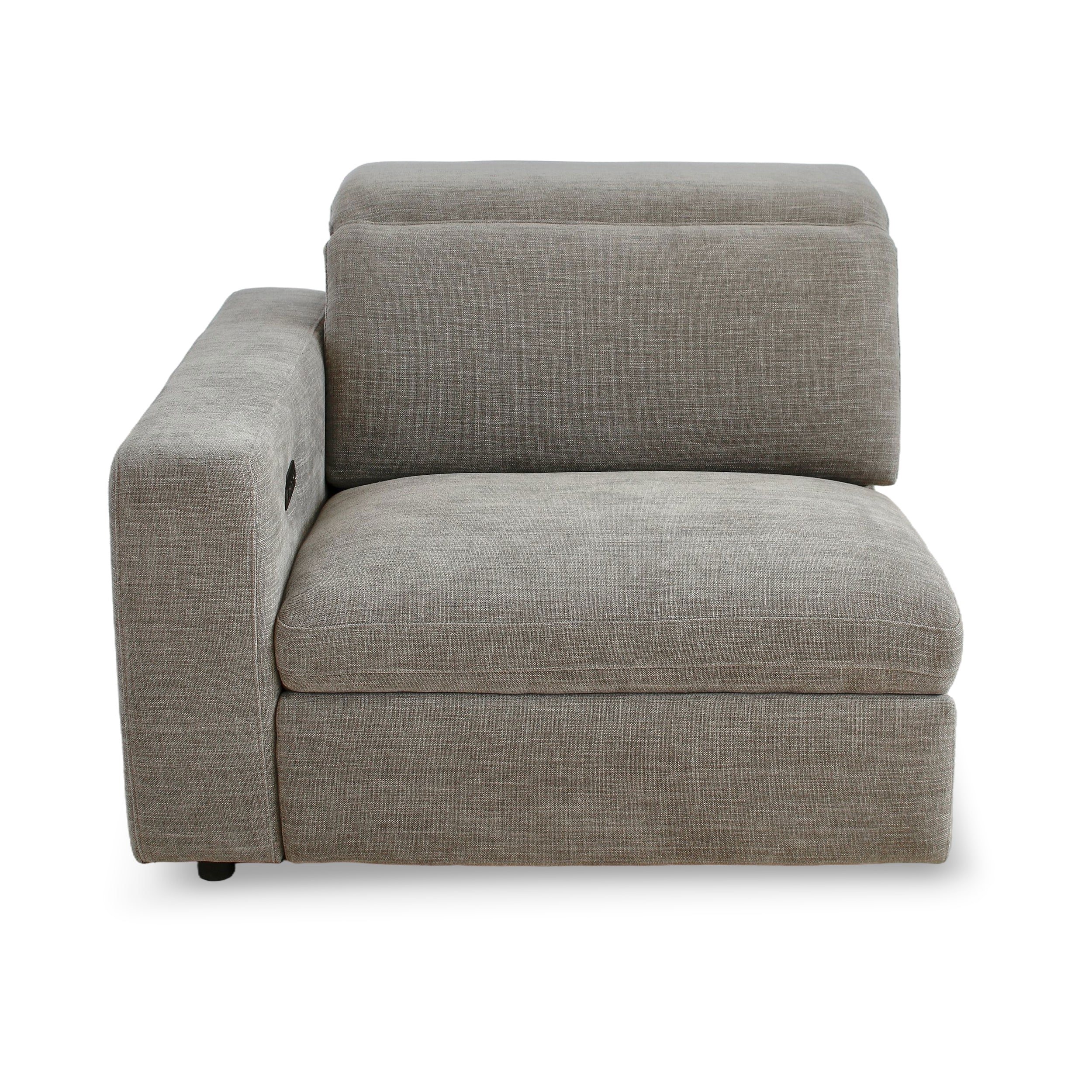 Newport Single Recliner LHS Arm - Top Storm