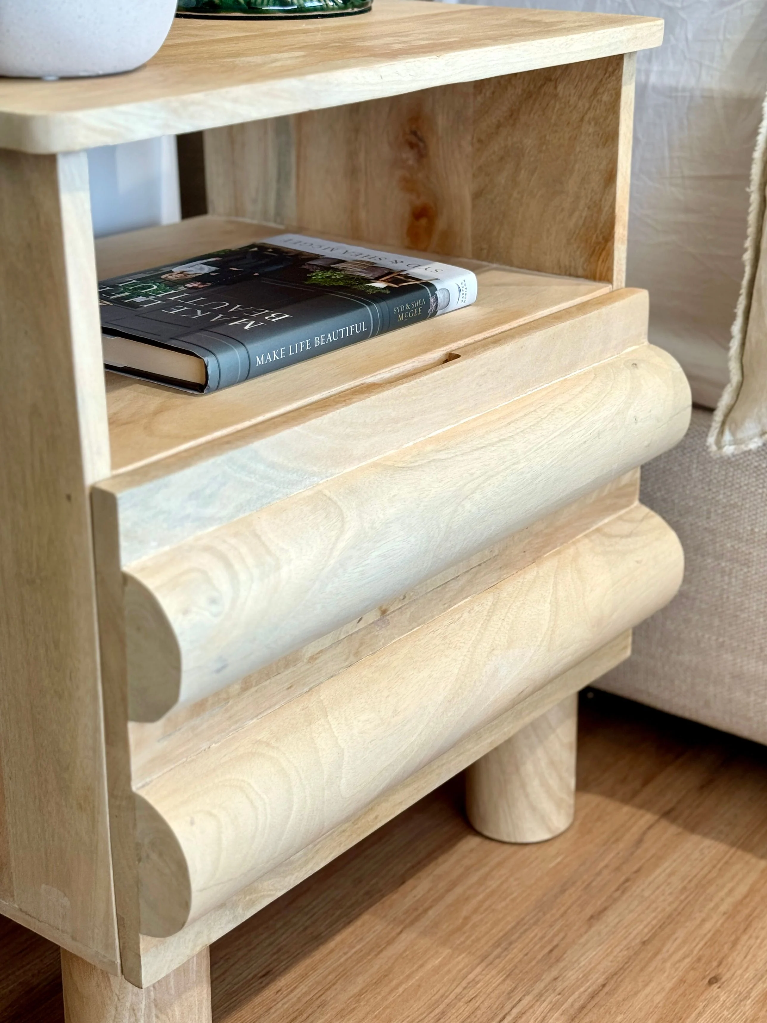 Noor 1 Drawer Bedside - Image 8