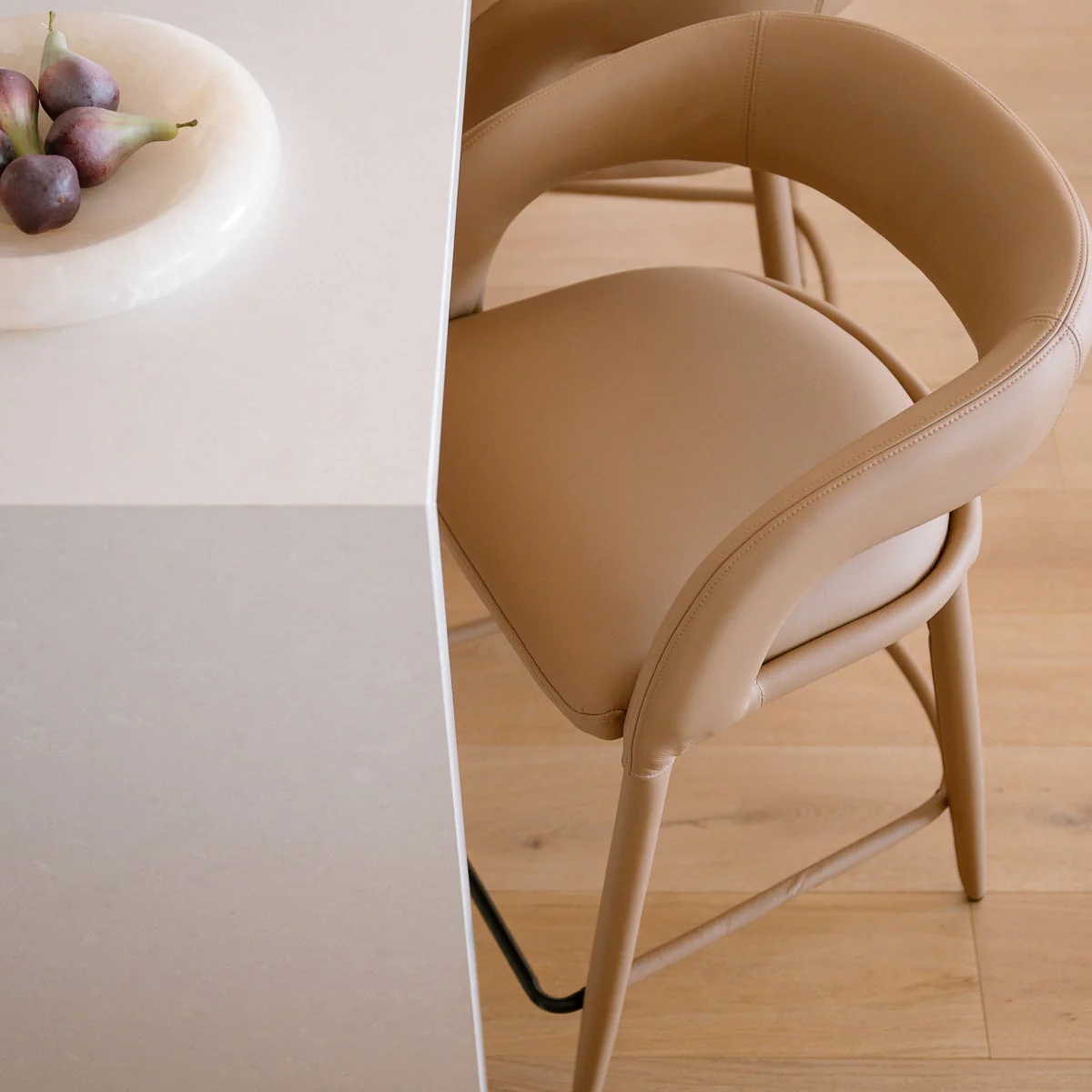 Pablo Counter Stool - Vegan Leather Butterscotch - Image 2