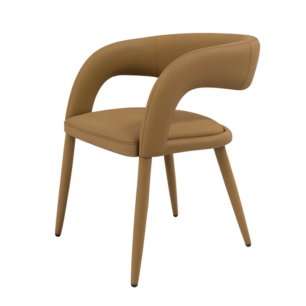 Pablo Dining Chair - Vegan Leather Butterscotch - Image 7