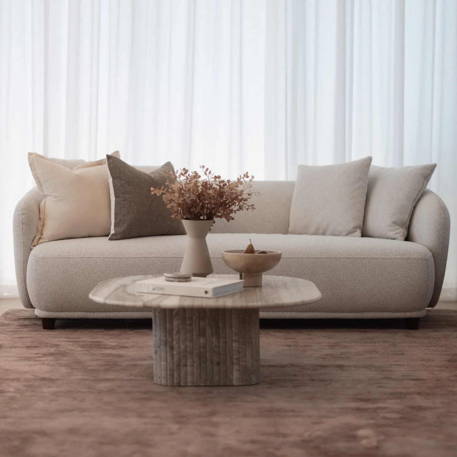 Rae 3 Seater Sofa - Cloud - Image 3