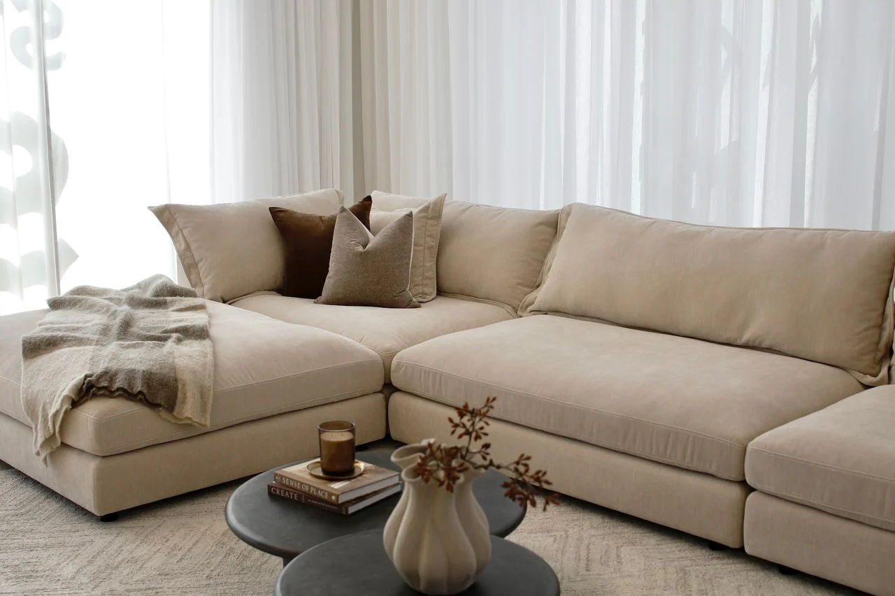 Reeves 6 Seater with Ottoman - Exclusive Cobblestone - Image 3