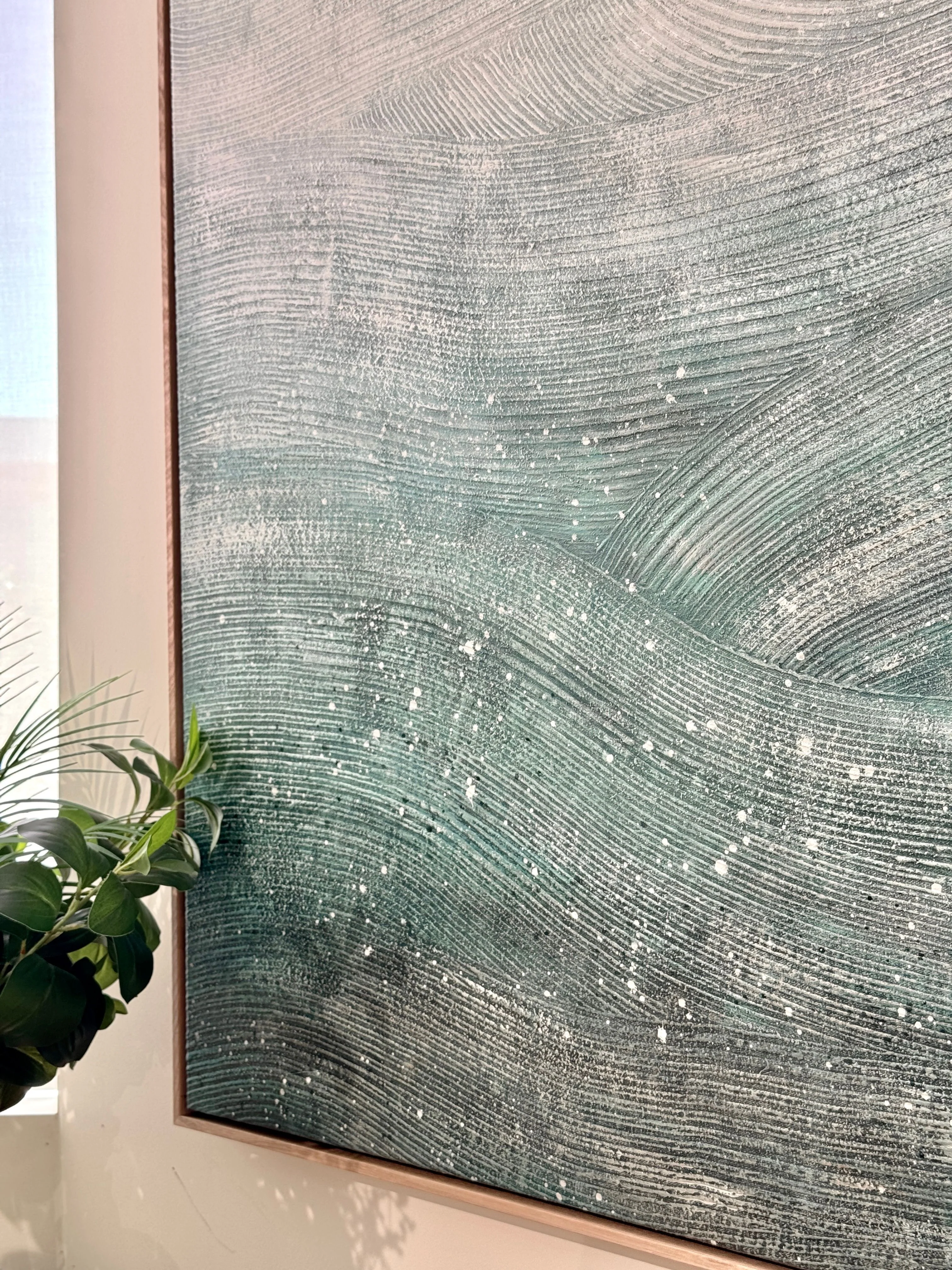 Uplifting - Textured Canvas with Dune Floater - Image 3