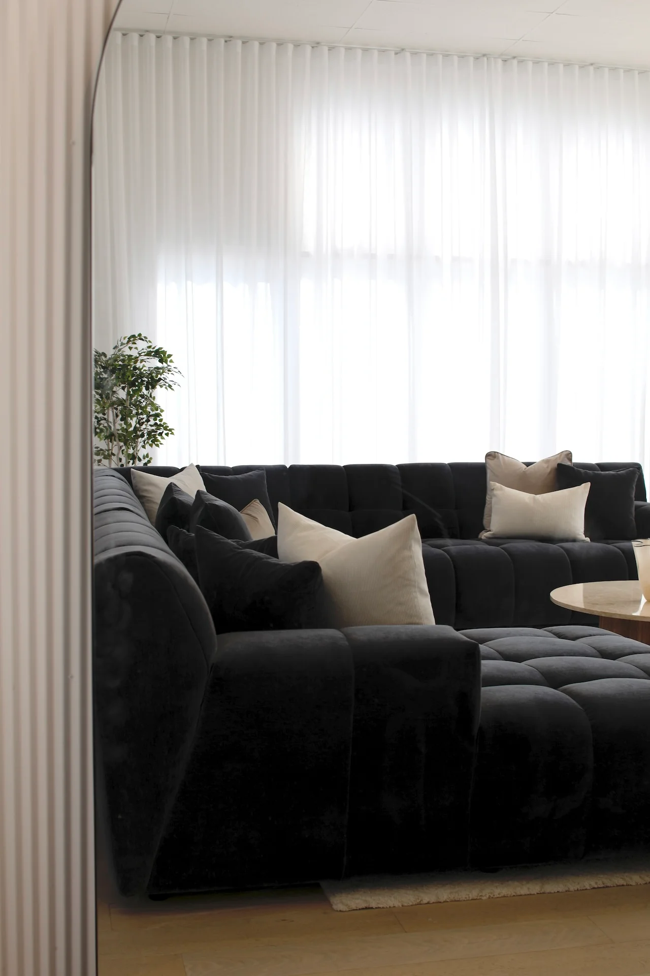 Valletta Corner Modular with Chaise - Mystique Caviar - Image 11