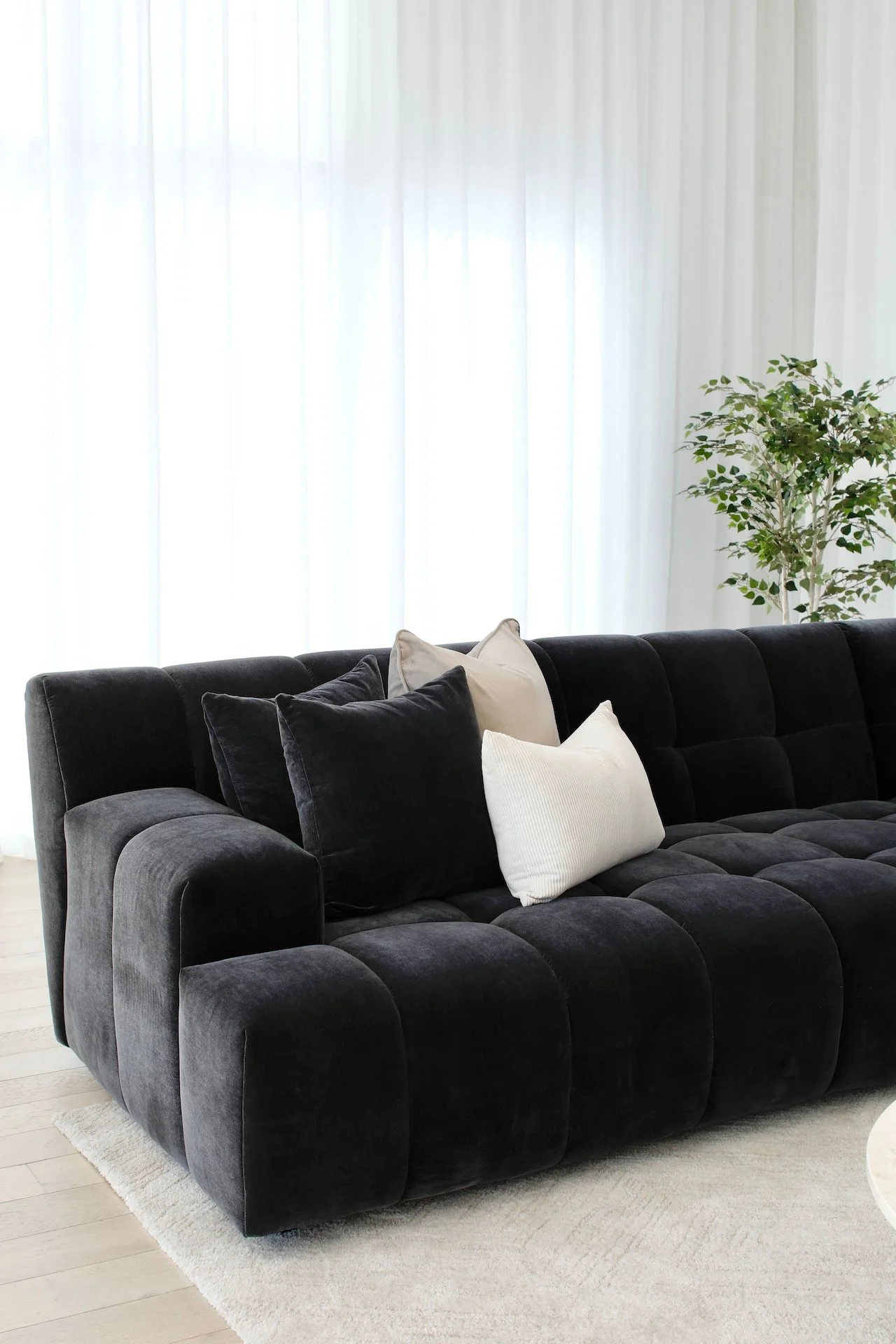 Valletta Corner Modular with Chaise - Mystique Caviar - Image 13