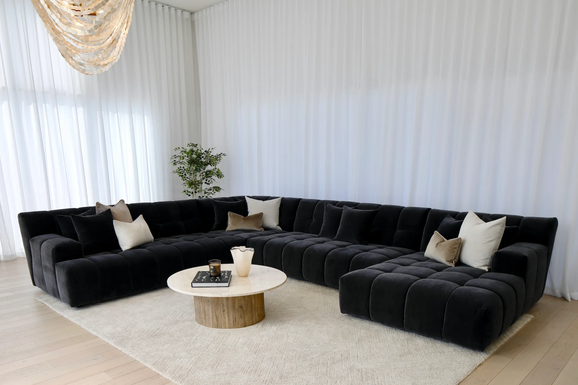 Valletta Corner Modular with Chaise - Mystique Caviar - Image 3