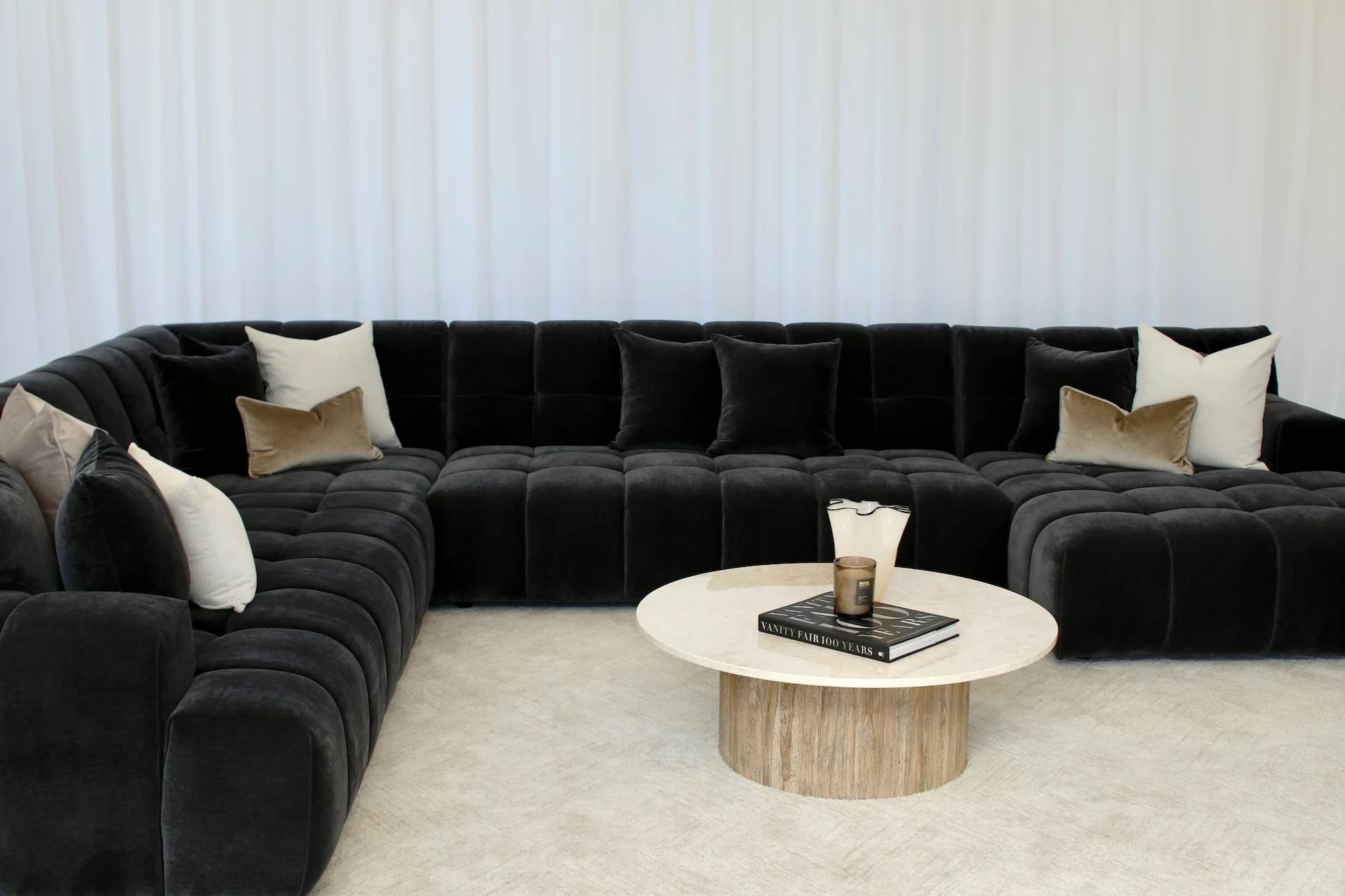Valletta Corner Modular with Chaise - Mystique Caviar - Image 5