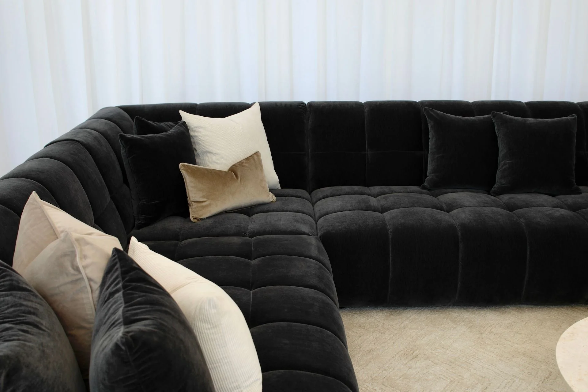 Valletta Corner Modular with Chaise - Mystique Caviar - Image 8