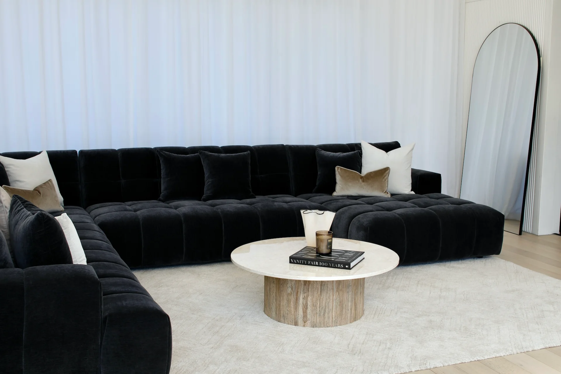 Valletta Corner Modular with Chaise - Mystique Caviar - Image 9