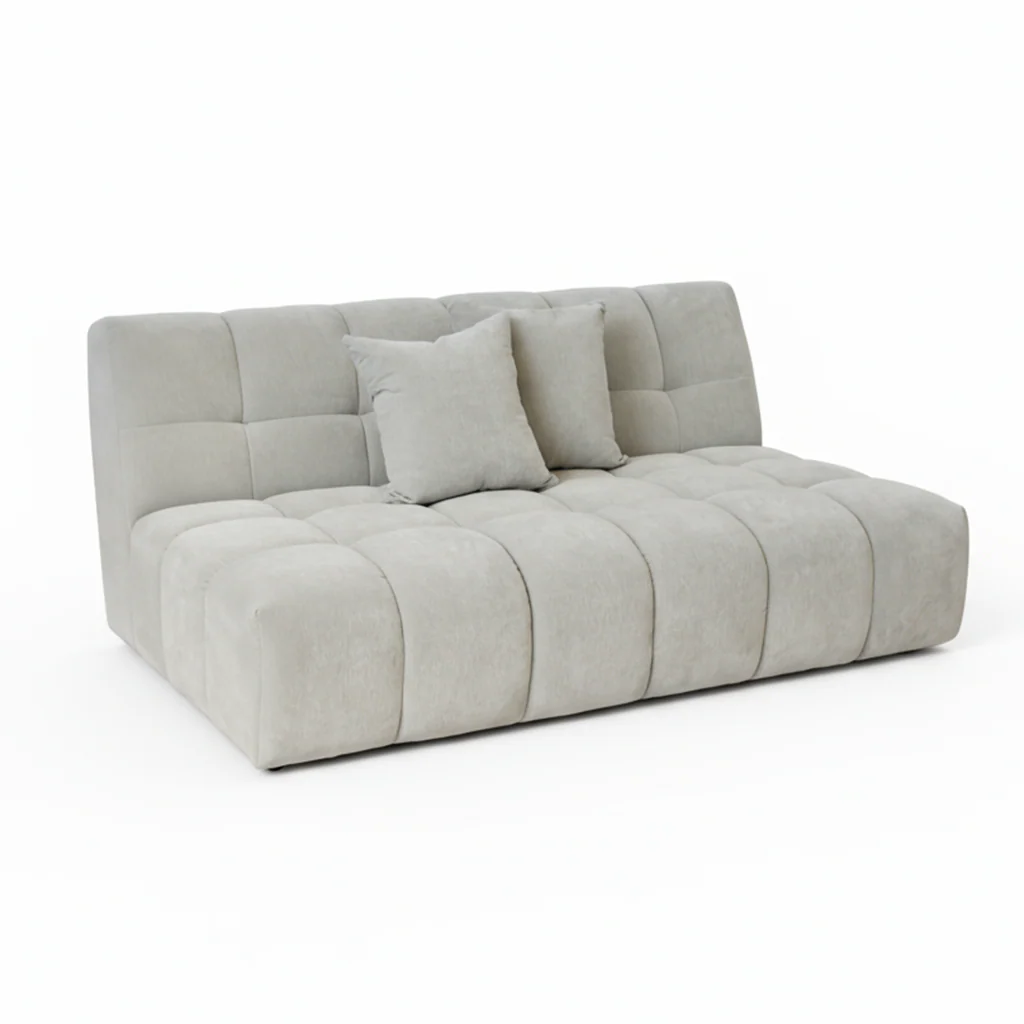 Valletta Armless 2.5 Seater - Mystique Grey Gum - Image 3