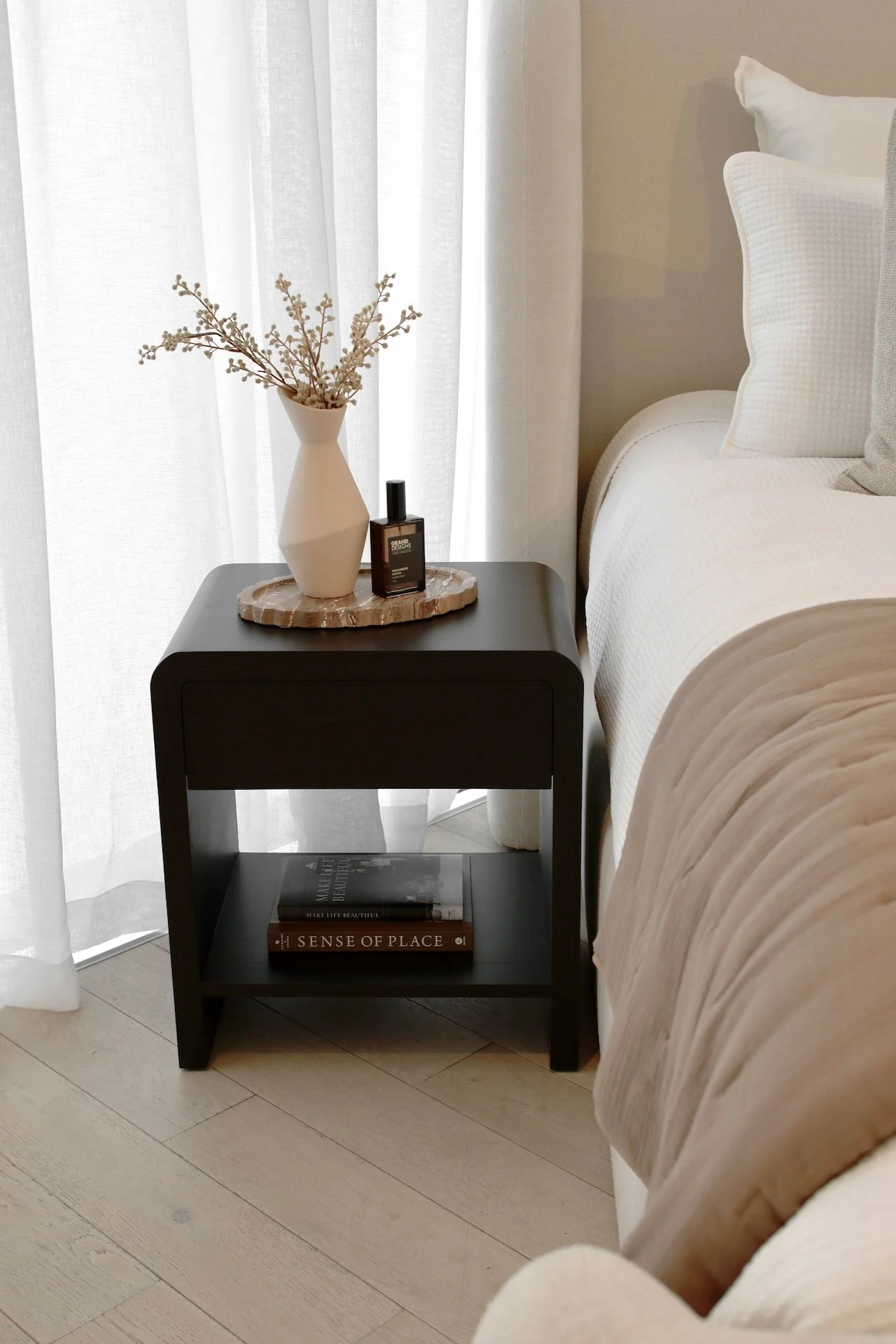 Venn Bedside Table - Black - Image 2