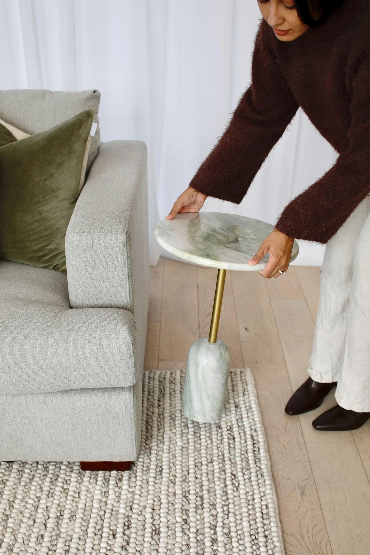 Verde Marble Side Table - Image 3