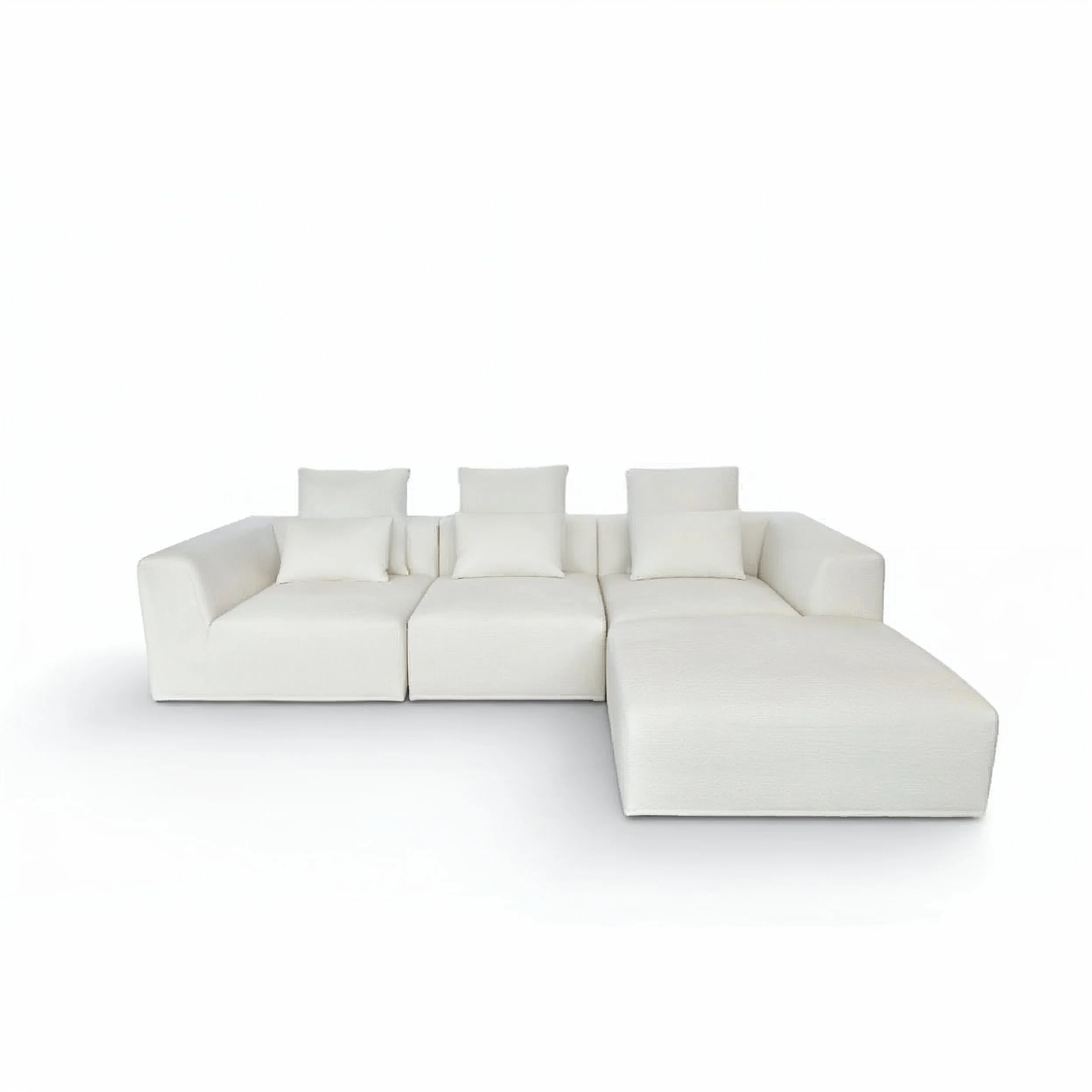 Verona 3 Seater with Reversible Chaise - Cloud Optical - Image 9